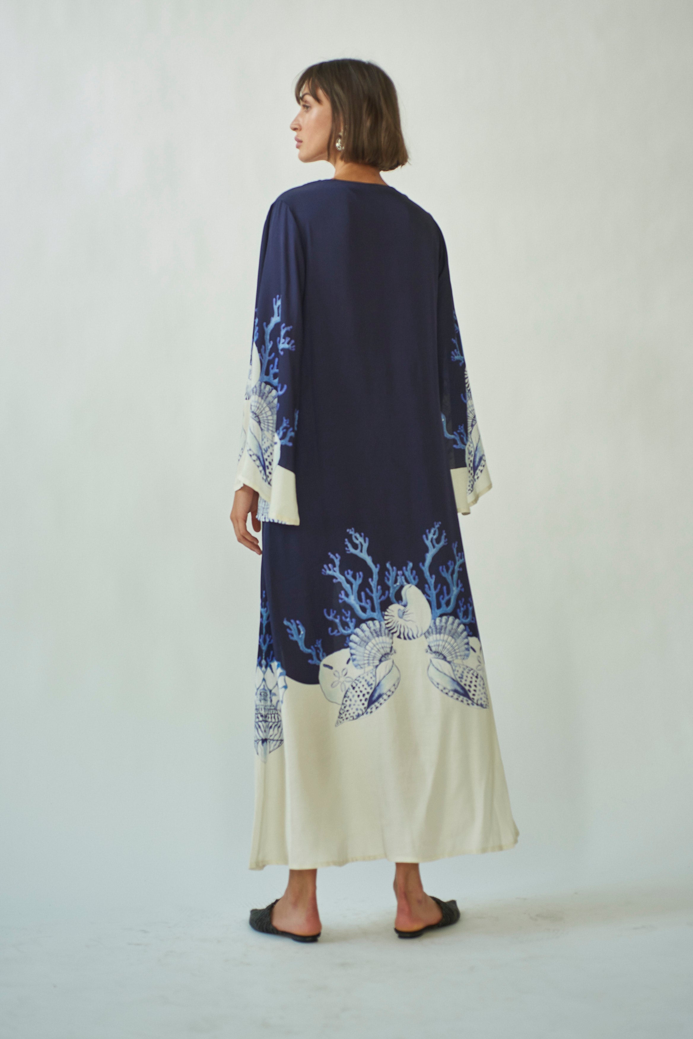 Lena Kaftan Dress for Women - Flowy Boho Maxi Dress with Long Sleeves - Perfect for Beach Vacation, Summer Outfits, and Casual Wear