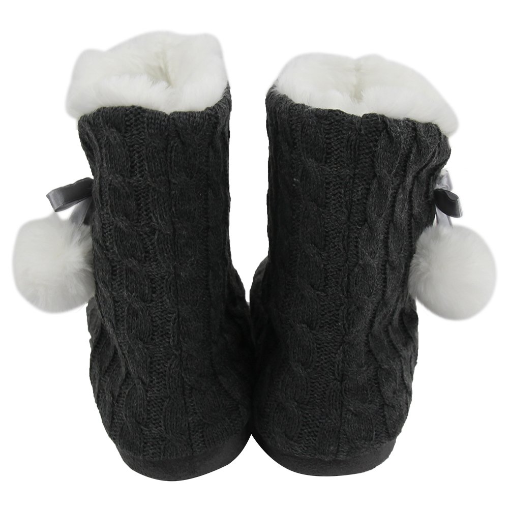 Women's Soft Fleece Plush Indoor House Slippers - Warm Cozy Booties for Winter Comfort | Perfect for Lounging at Home, Relaxing by the Fireplace & Cold Weather Wear