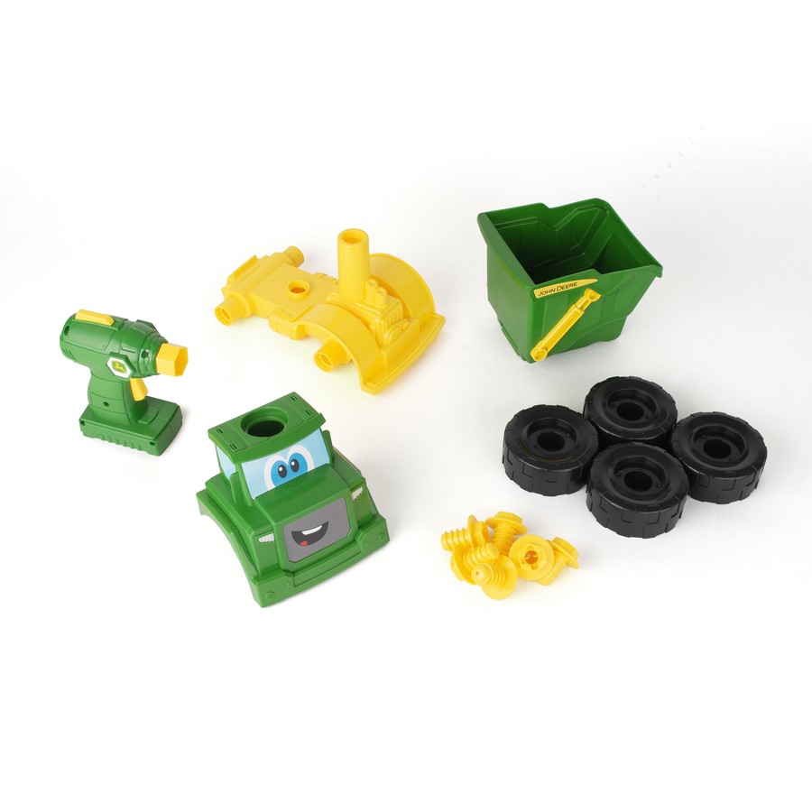 John Deere Build a Buddy Dump Truck - Green Construction Toy for Kids | Pretend Play, Sandbox Fun & STEM Learning