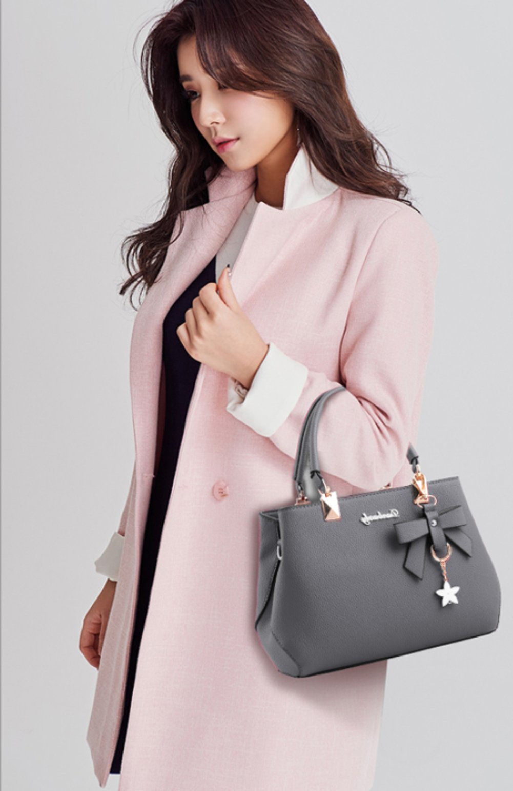 Dreubea Women's Leather Tote Shoulder Bag - Stylish Crossbody Purse for Work, Travel & Everyday Use