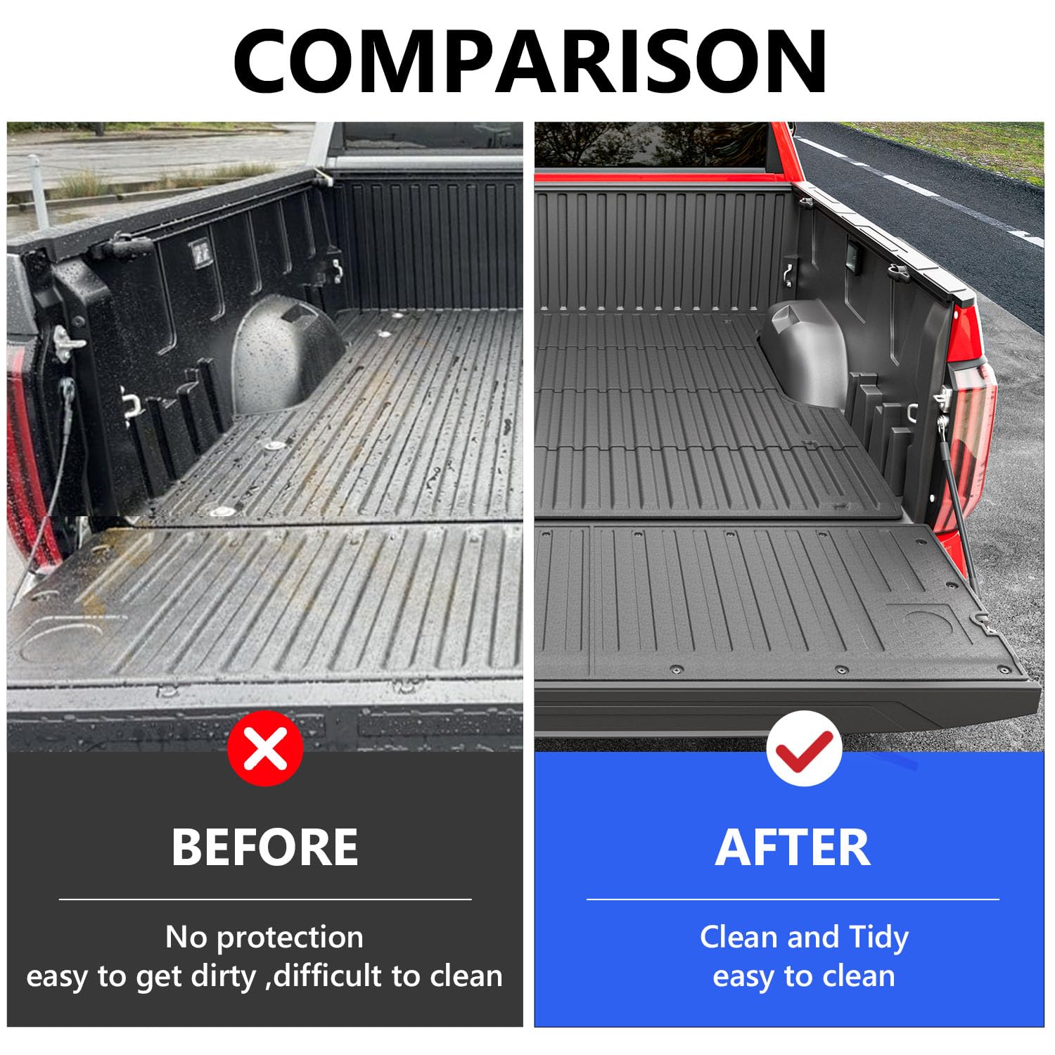 Xipoo 5.5ft Bed Mat & Tailgate Mat for 2022-2025 Toyota Tundra - Heavy Duty Truck Bed Liner & Cargo Mat Accessories (5.5ft Bed Mat + Tailgate Protector) | Perfect for Camping, Hauling, and Outdoor Adventures