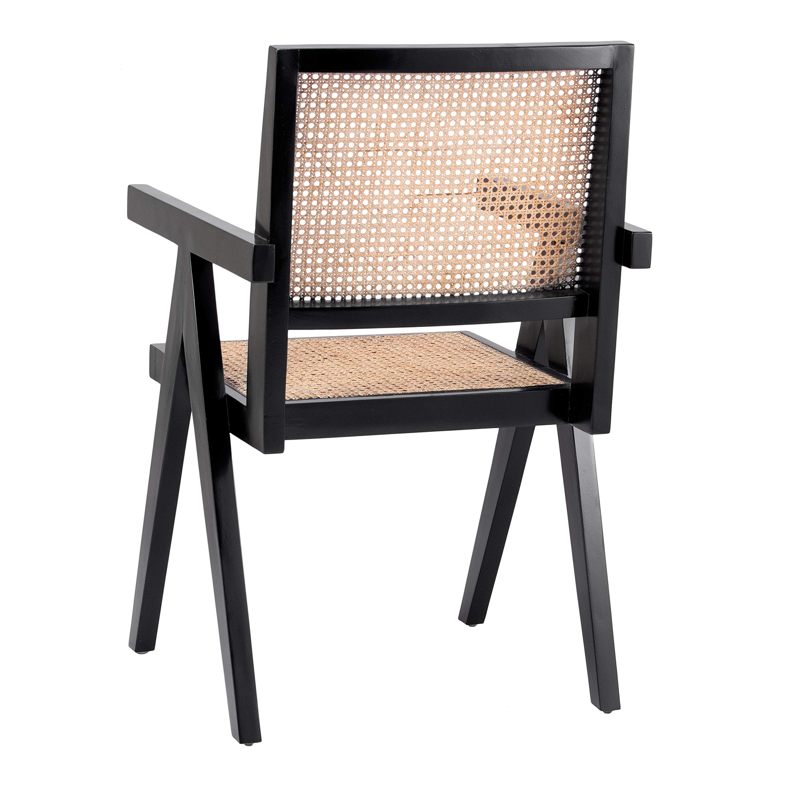 NPD Furniture and More Bordeaux Dining Chair - Natural Wood Finish - Modern Farmhouse Style - Perfect for Dining Room, Kitchen, or Breakfast Nook
