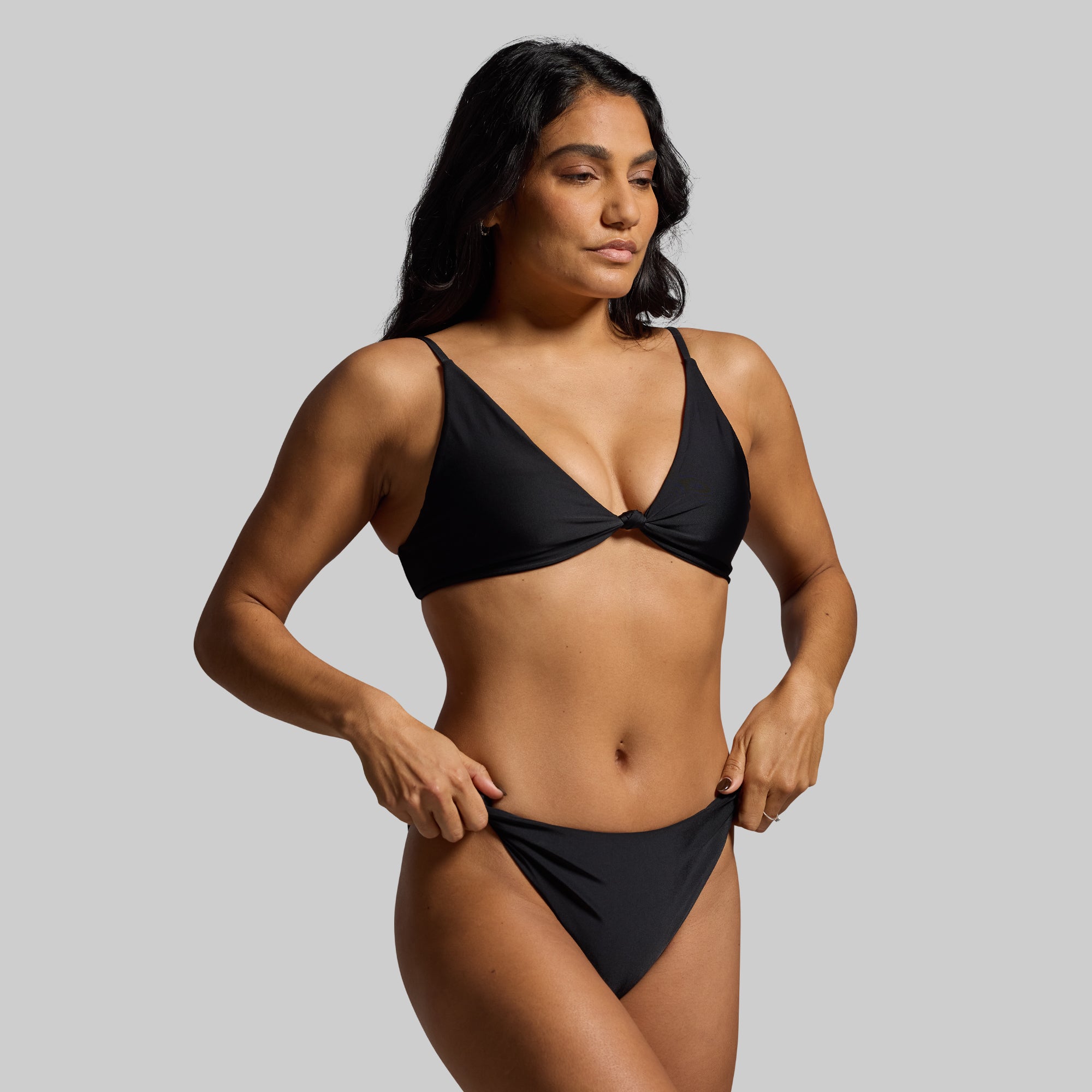 Solstice Bikini Set - Women's Black Two Piece Swimsuit | High Waisted Bikini Top & Bottom | Perfect for Beach, Pool & Summer Vacations