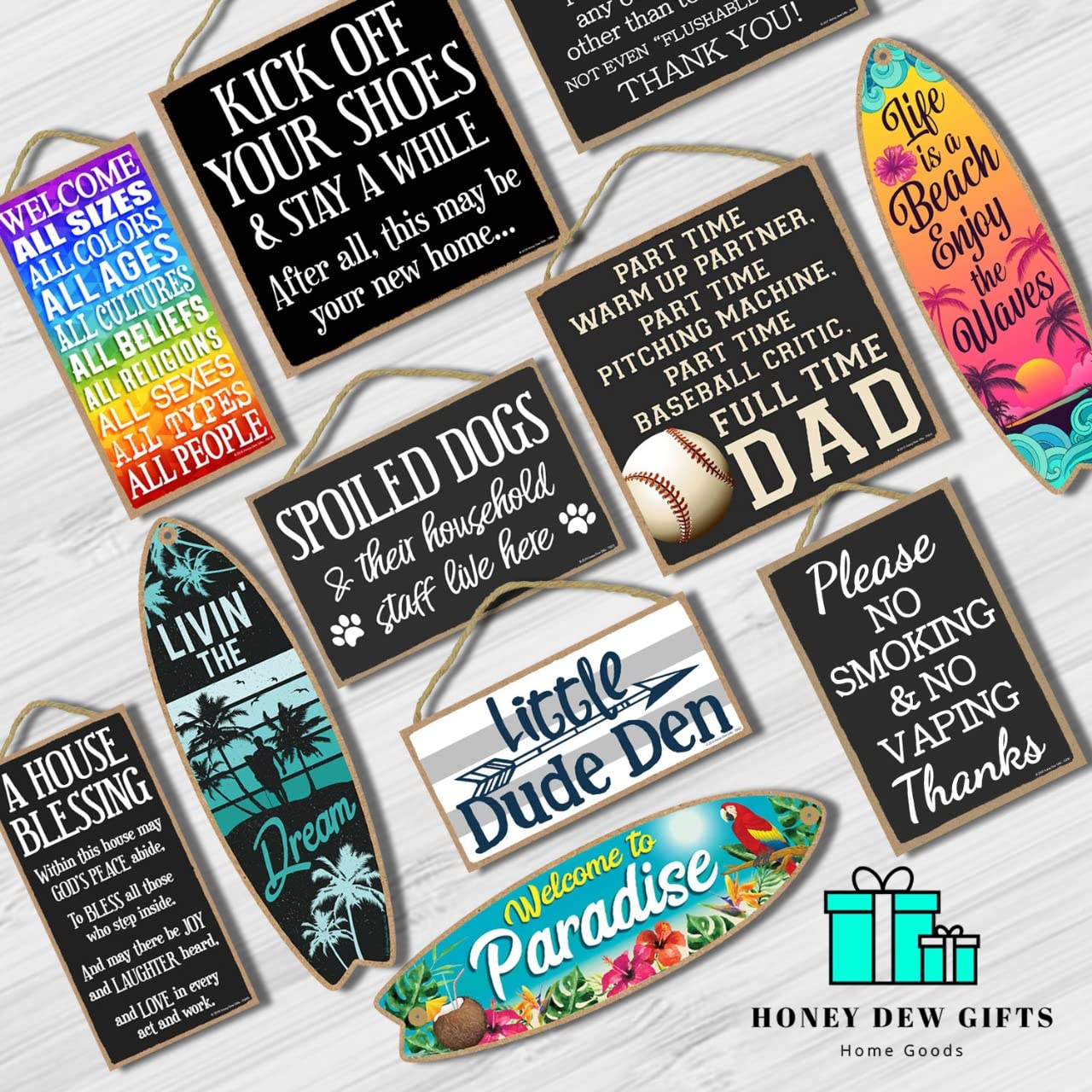 Funny Wooden Kitchen Sign - 'Fuck the Dishes' Humorous Wall Decor (5x10 Inch) - Perfect for Home, Office & Gag Gifts - Unique Housewarming & Kitchen Sink Decor