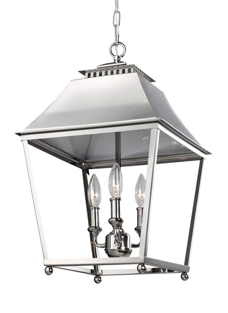 Feiss F3089/3PN Galloway 3-Light Chrome Pendant Lighting Fixture - 13