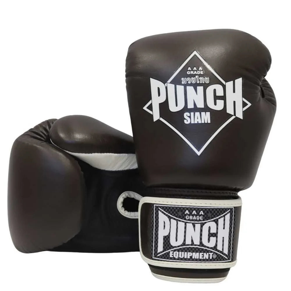 Premium Siam Leather 12oz Chocolate Boxing Gloves for Training, Sparring & Fitness - Ideal for Boxing, MMA & Kickboxing Workouts