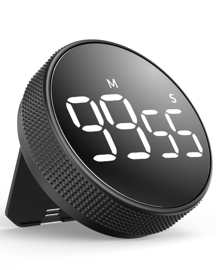 Digital Kitchen Timer with Magnetic Back - Easy-to-Use Countdown Timer for Cooking, Classrooms, Workouts & Study | Visual Timer for Kids, Elderly & Time Management | Perfect for Baking, Meetings & Homework Sessions