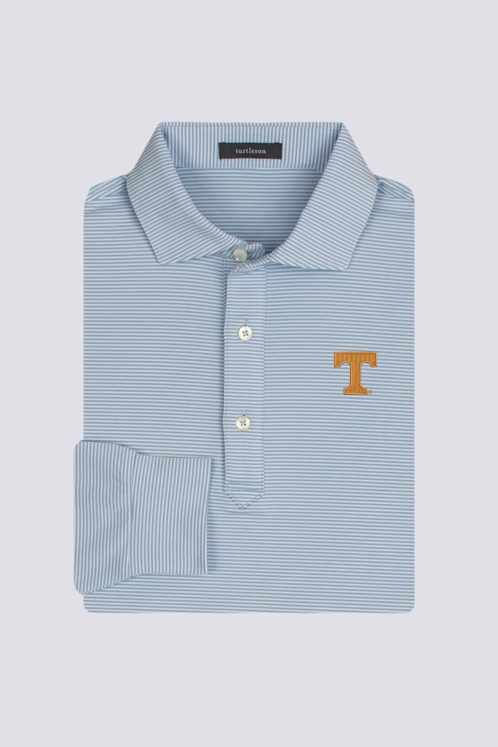 Tennessee Volunteers Stripe Polo Shirt - Long Sleeve Cotton Men's Casual Top for Game Day & Campus Wear