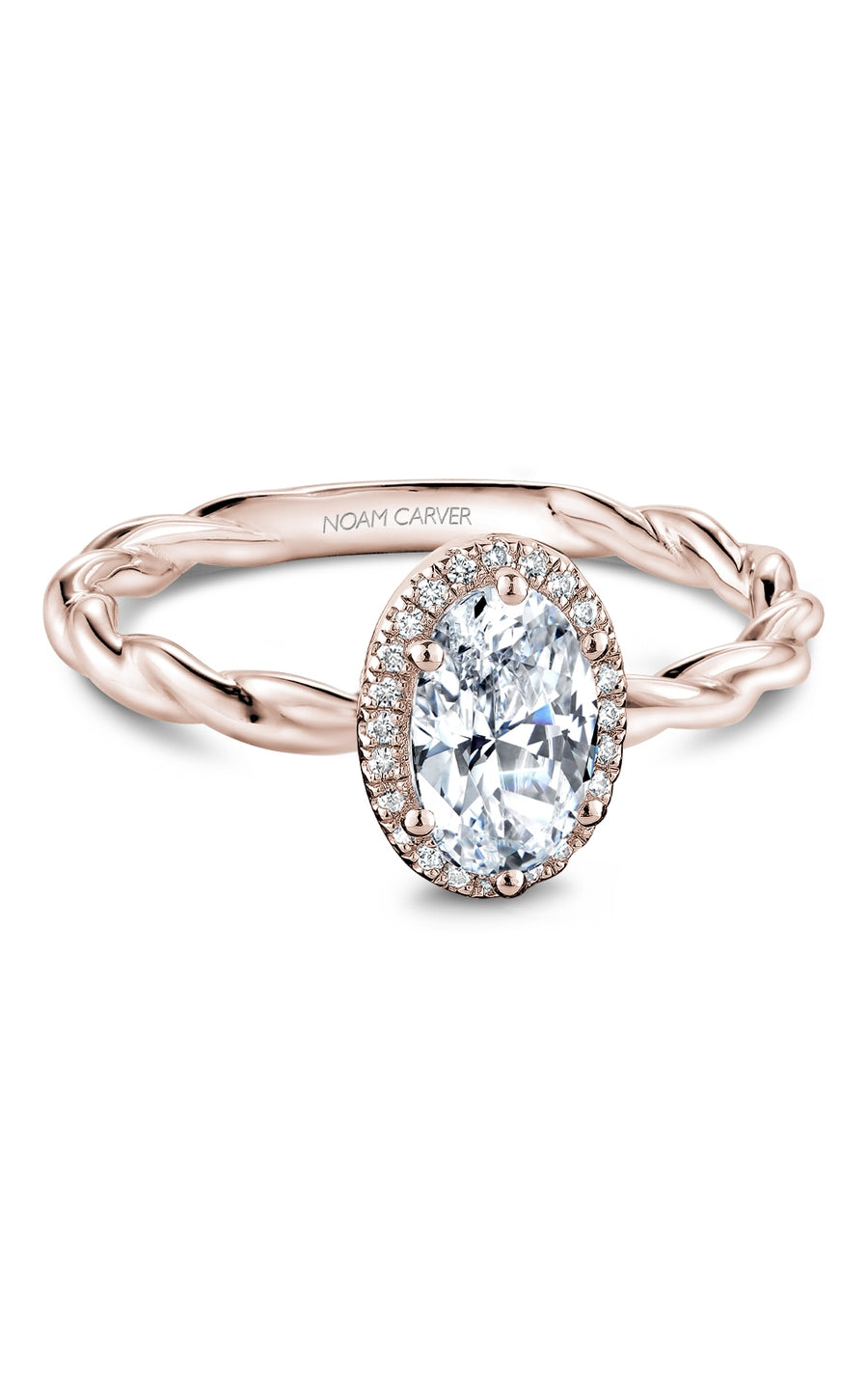 Noam Carver B177 01RA Bridal Engagement Ring - 14K White Gold Diamond Wedding Ring for Women, Perfect for Proposals, Anniversaries & Special Occasions