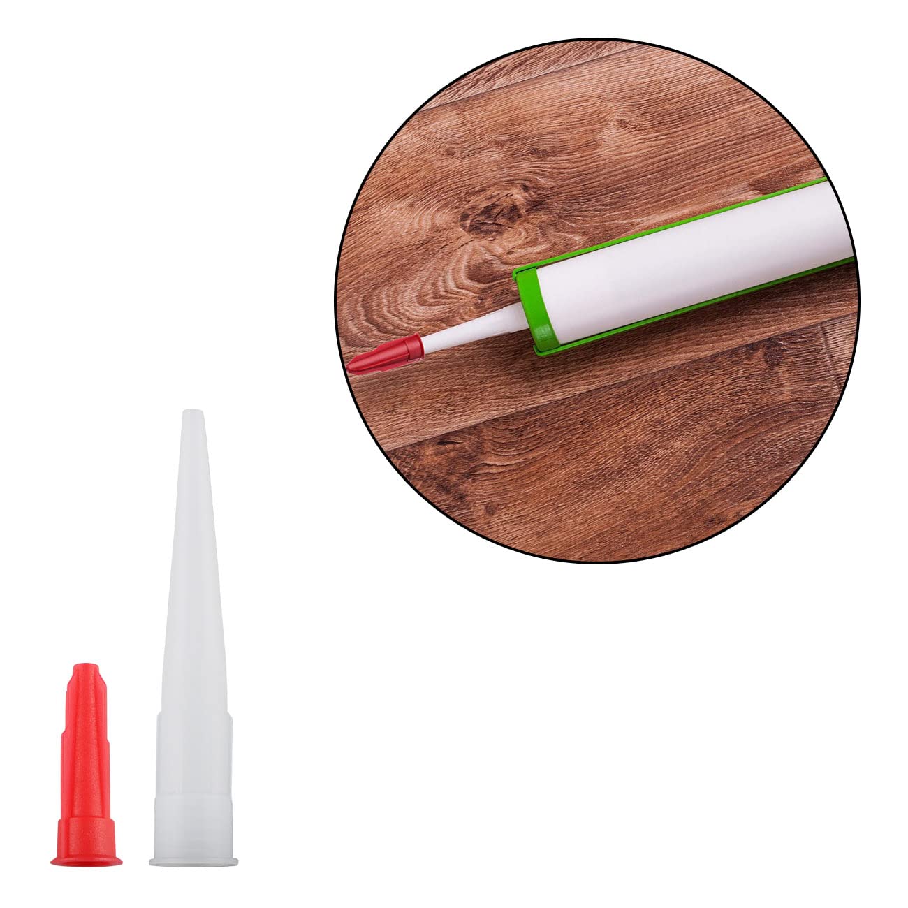 12-Pack Caulk Extension Nozzles - Caulk Saving Cap Sealer Saver Tips for Caulking Guns - Durable Replacement Applicator Extensions for Sealant & Adhesive Projects - Perfect for Home Repairs, Bathroom Renovations & DIY Projects