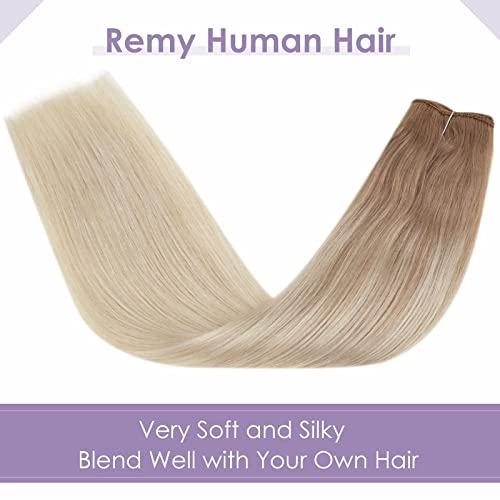 Premium Fish Line Halo Hair Extensions with Invisible Clips - Seamless 100% Human Hair Extensions for Length & Volume - Perfect for Weddings, Parties & Daily Styling
