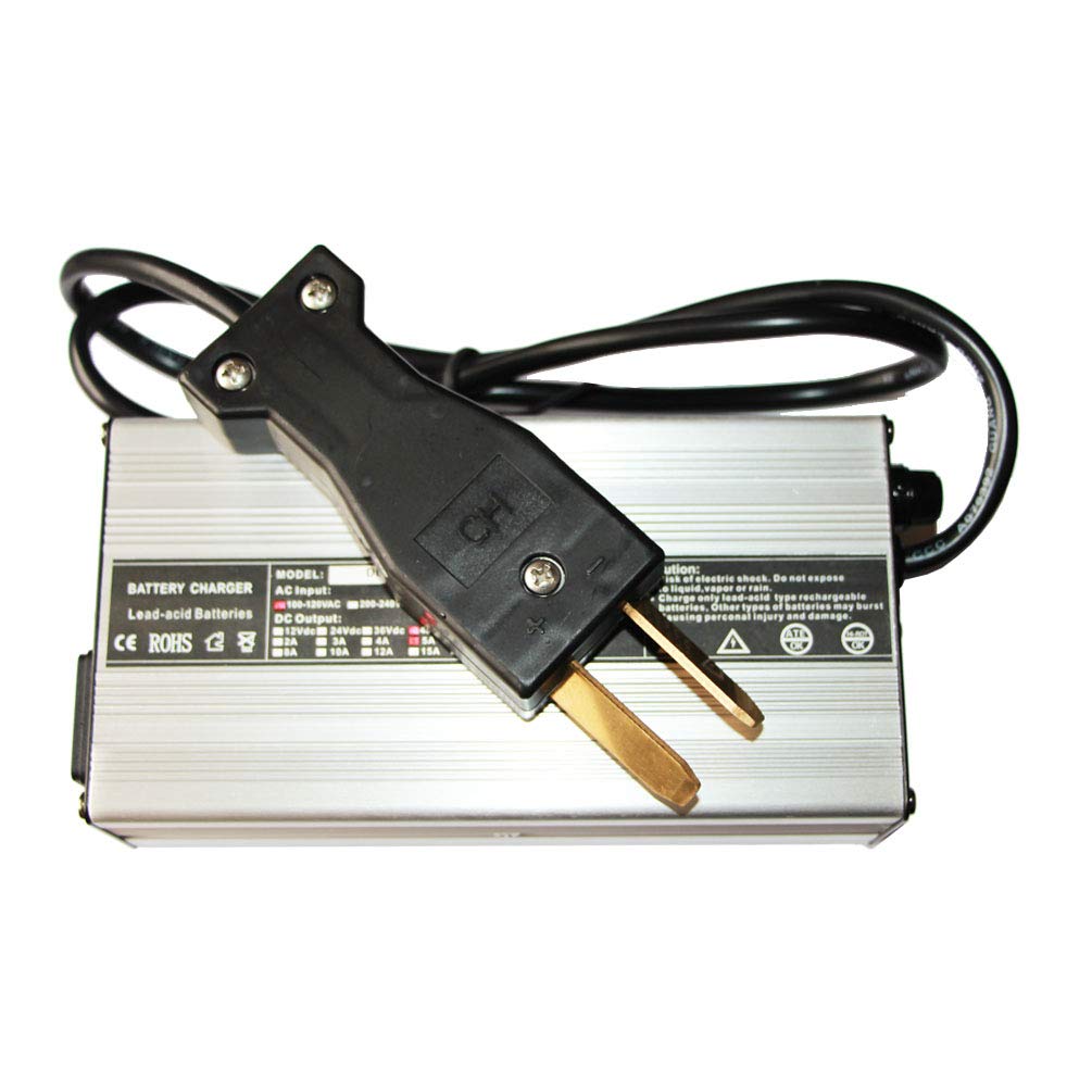 48 Volt Golf Cart Battery Charger 5A with Crows Foot Plug - Compatible with EZGO, Yamaha, Club Car TXT & Super Hauler - Fast Charging for Trojan Golf Cart Batteries | Perfect for Golf Courses, Campgrounds & Residential Communities