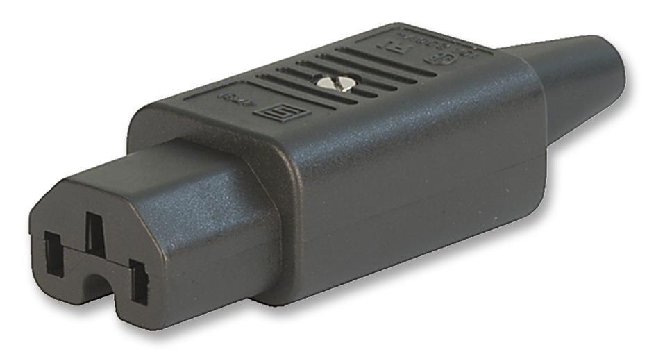 IEC Appliance Plug C15/F, Rewirable, Black - 3 x 1.5mm²/14AWG Max Wire Size, 10mm Type - Perfect for Kettles, Coffee Makers & Home Appliances