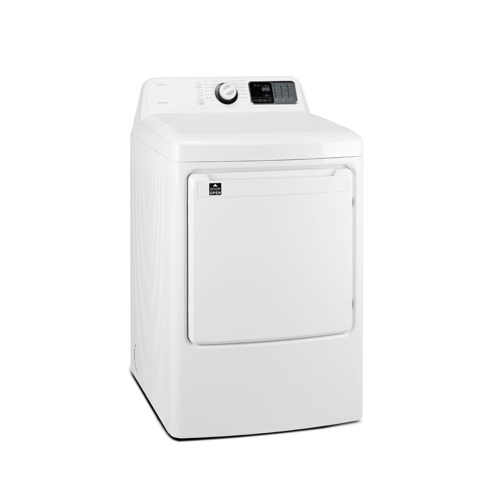 Midea 7.5 cu. ft. Front Load Electric Dryer in White (MLE45N1BWW) - Energy Efficient Laundry Appliance for Home & Apartment Use