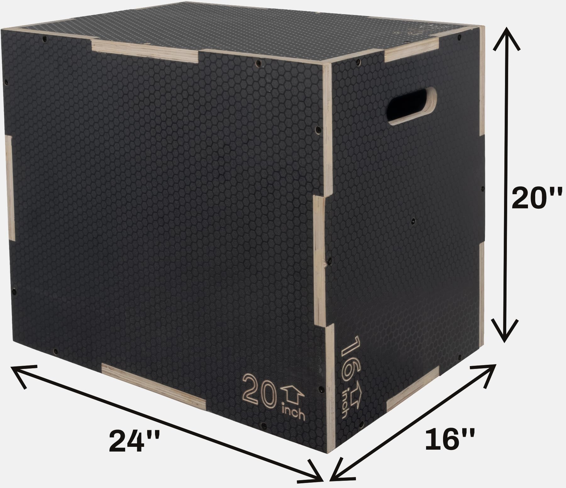 3-in-1 Non-Slip Wooden Plyo Box for CrossFit & Home Gym - Adjustable Height Plyometric Jump Box for Exercise & Training - Perfect for HIIT, Cardio & Strength Workouts