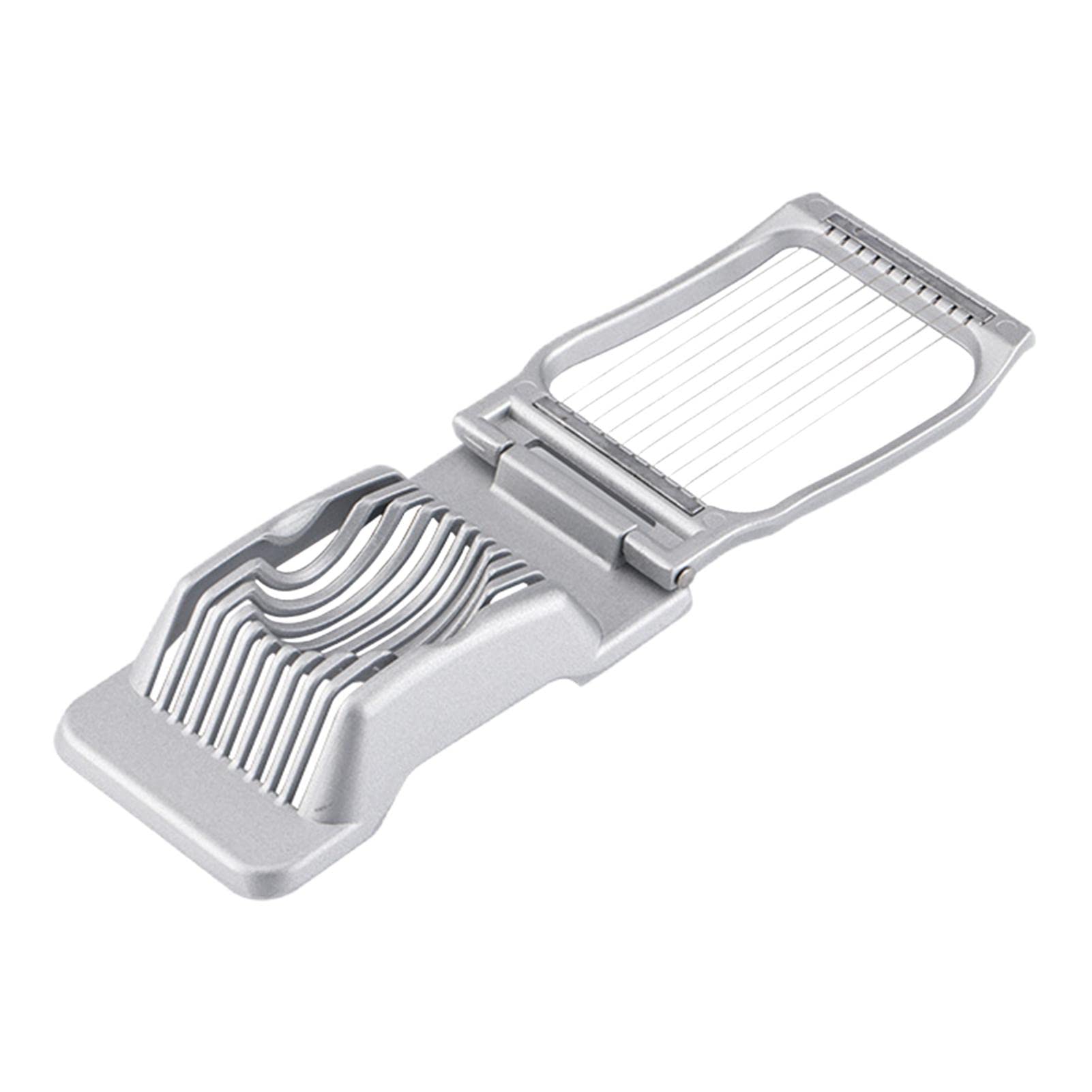 Premium Stainless Steel Egg Slicer - Multi-Functional Kitchen Tool for Hard Boiled Eggs, Strawberries, Bananas & Soft Fruits - Perfect for Salads, Meal Prep & Healthy Snacks