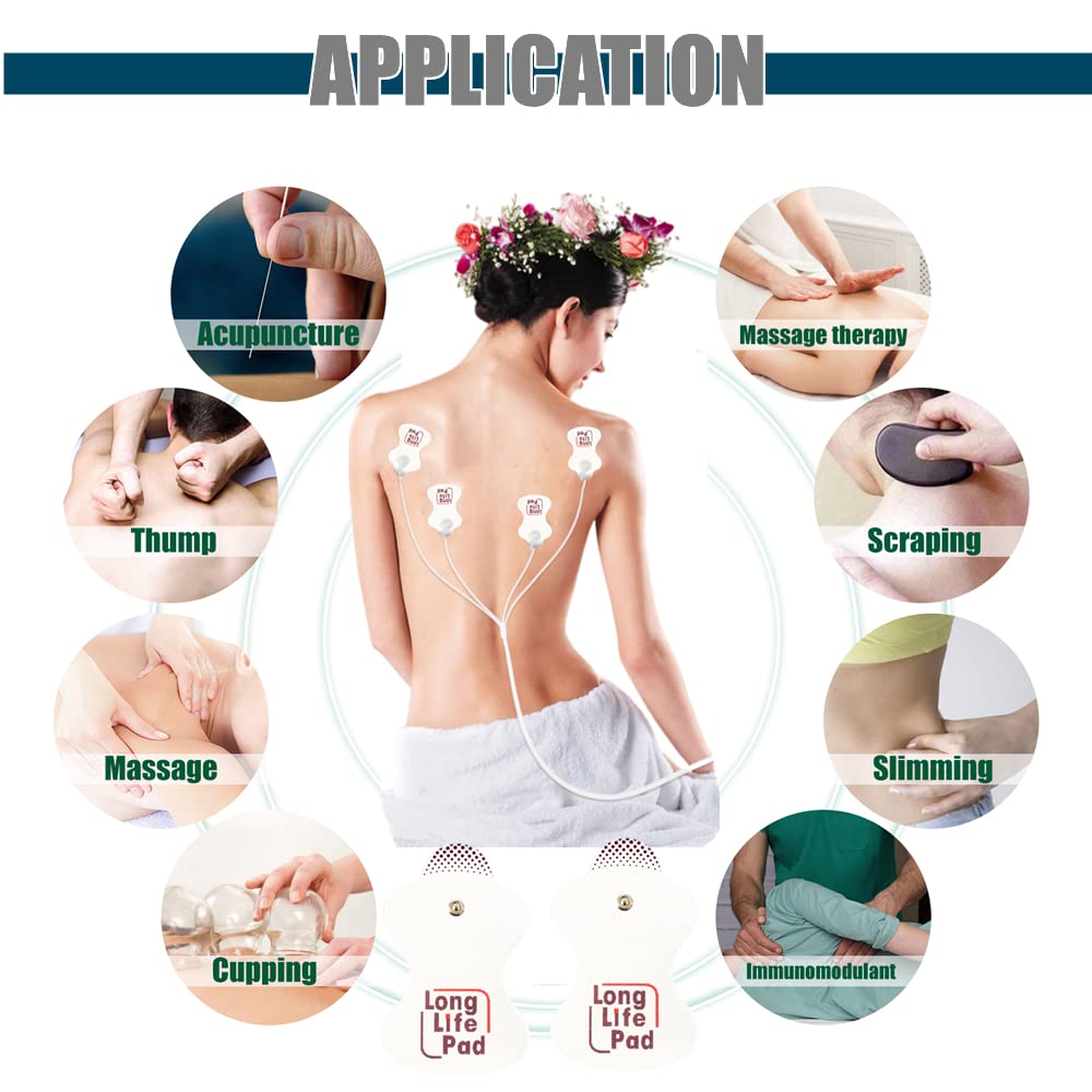 10 Pack TENS Unit Replacement Electrode Pads - Adhesive Gel Pads for Muscle Pain Relief & TENS Therapy - Compatible with Omron, Perfect for Back, Neck, Shoulder & Joint Pain Treatment at Home or Physical Therapy