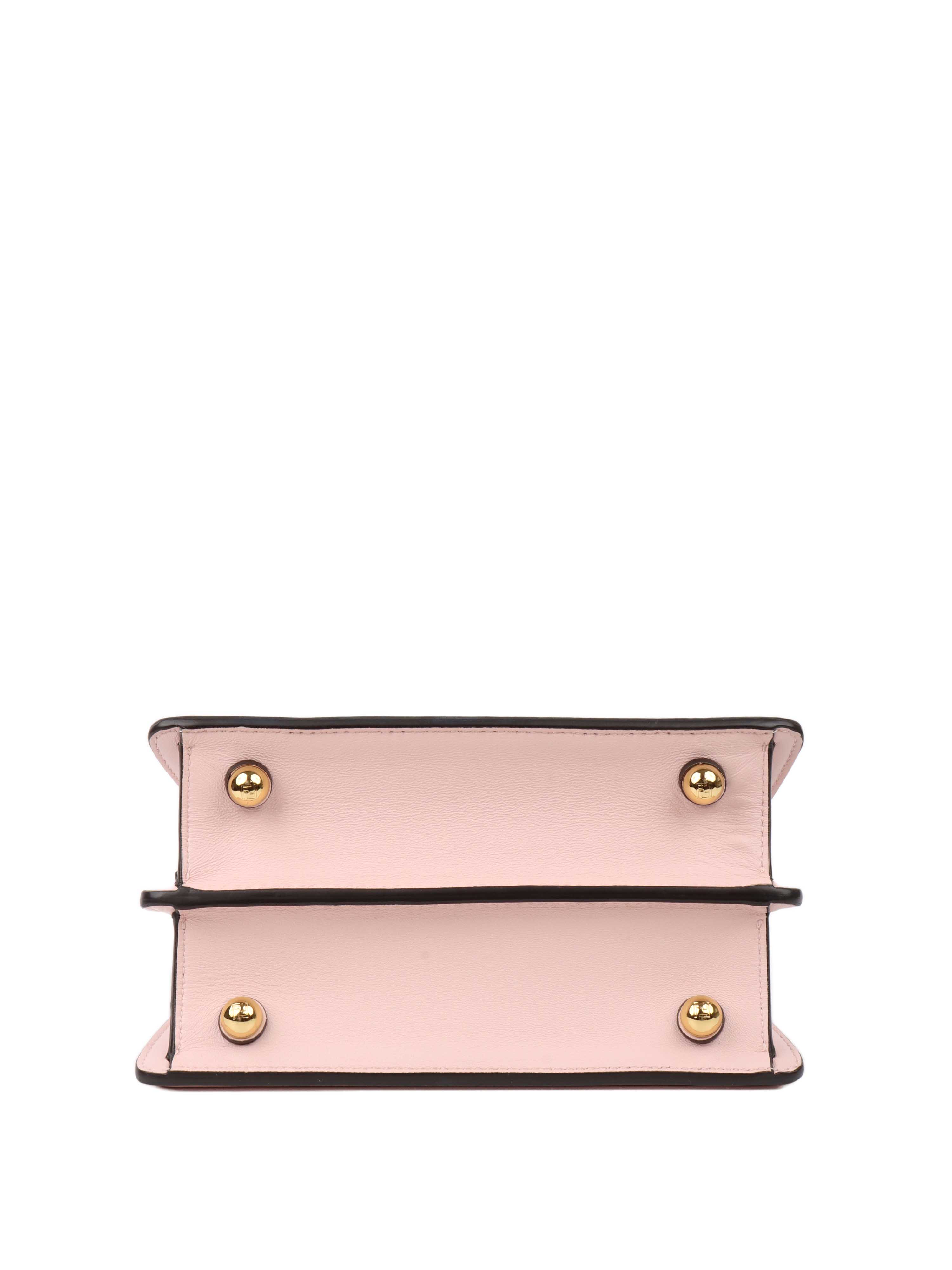Fendi Peekaboo ISeeU Petite Pale Pink Padded Nappa Leather Handbag for Women | Luxury Designer Shoulder Bag | Perfect for Work, Date Night & Special Occasions
