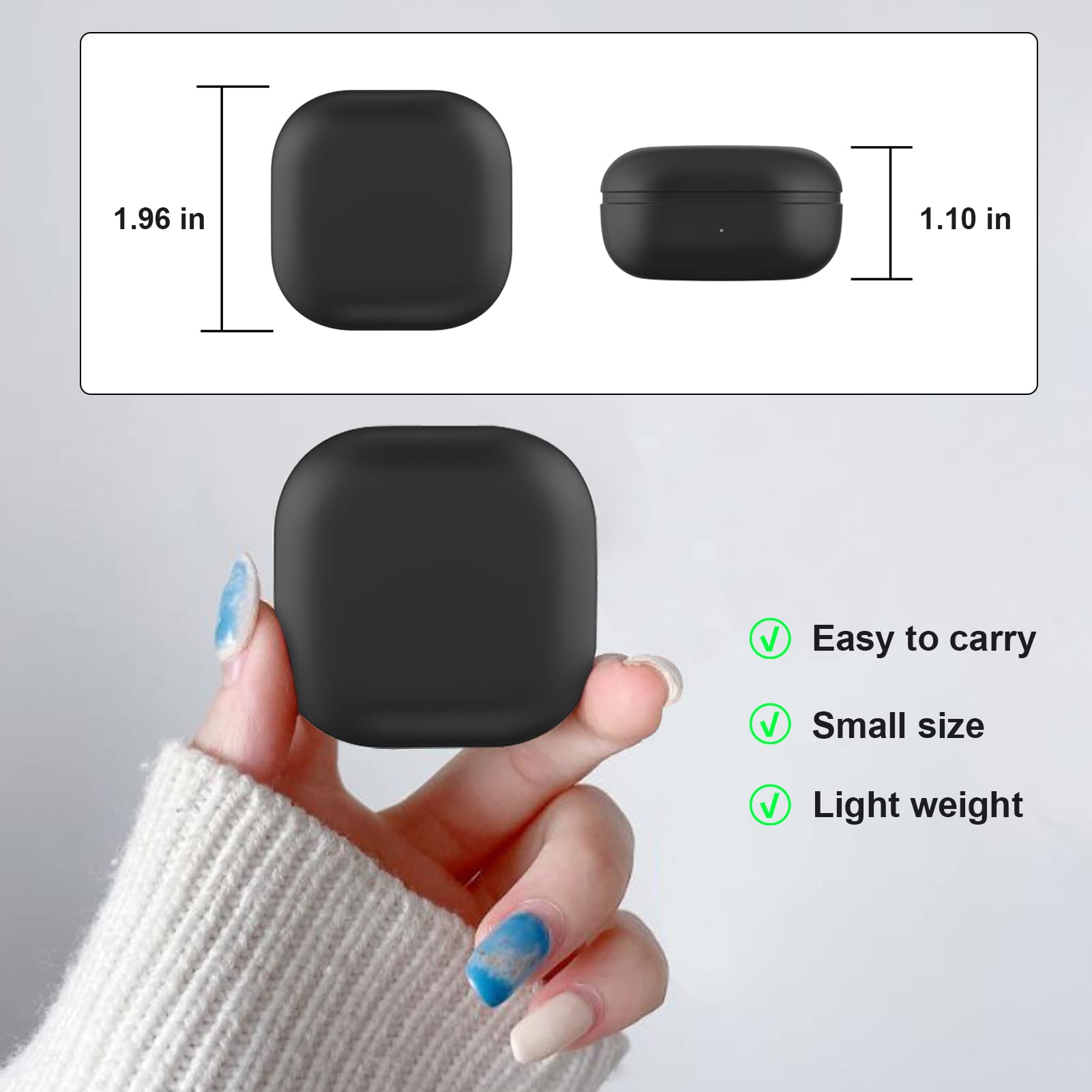 Samsung Galaxy Buds 2 Wireless Charging Case Replacement - Bluetooth Pairing Sync Button, Fast Charging Compatible with Galaxy Buds 2 (Earbuds Not Included) | Perfect for Travel, Workout & Daily Use