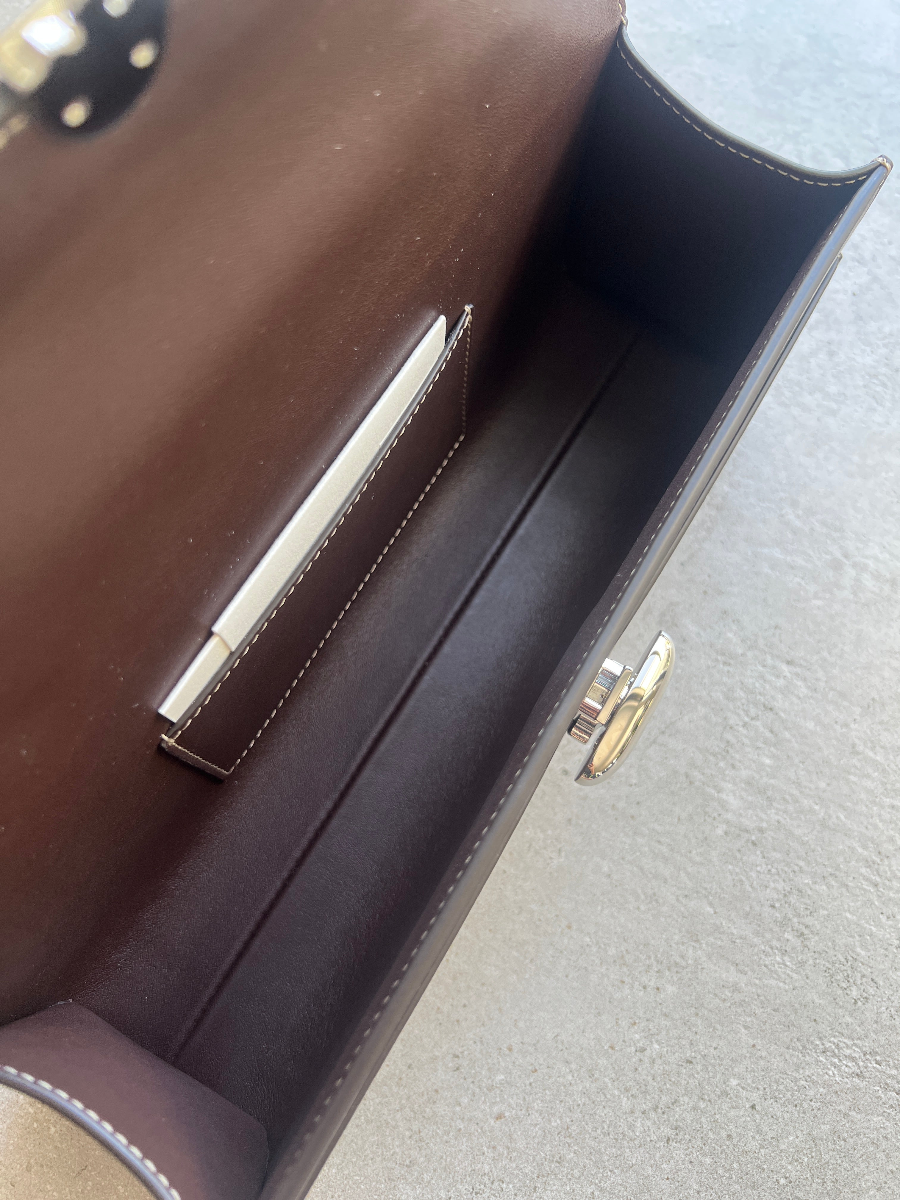 Slim Symmetry Smooth Calf Leather Crossbody Bag in Coffee Brown - Perfect for Work, Travel & Everyday Use