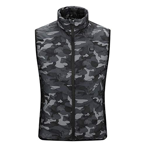 Men's Winter Electric Heated Vest - USB Charging Camouflage Sleeveless Jacket for Skiing, Riding & Outdoor Activities | Warm Heater Vest for Cold Weather