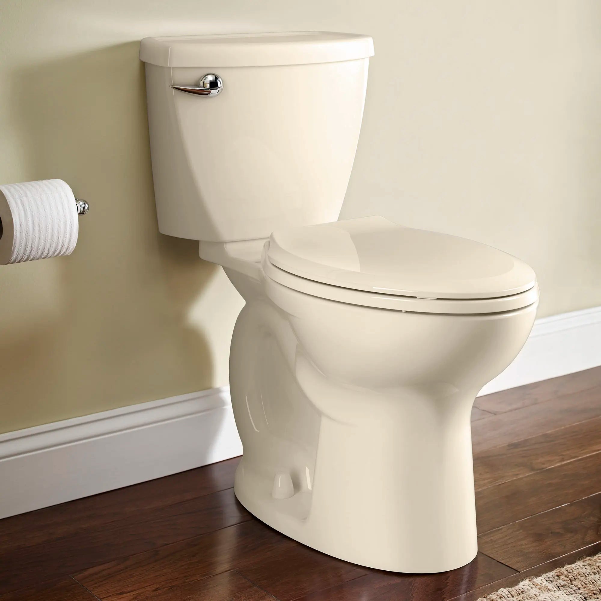 Cadet 3 1.6 GPF/6.0 LPF Left-Hand Trip Lever Elongated Toilet with Chair Height - 10 Inch Rough-In for Bathroom & Powder Room Installation