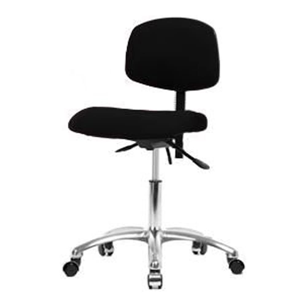 Thomas ECOM FDHCH-CR-T0-A0-CC-F45 Fabric Office Chair with Chrome Base - Non-Tilt, Armless Design with Chrome Casters in Navy Blue | Perfect for Home Office, Study Desk & Workspace Ergonomics