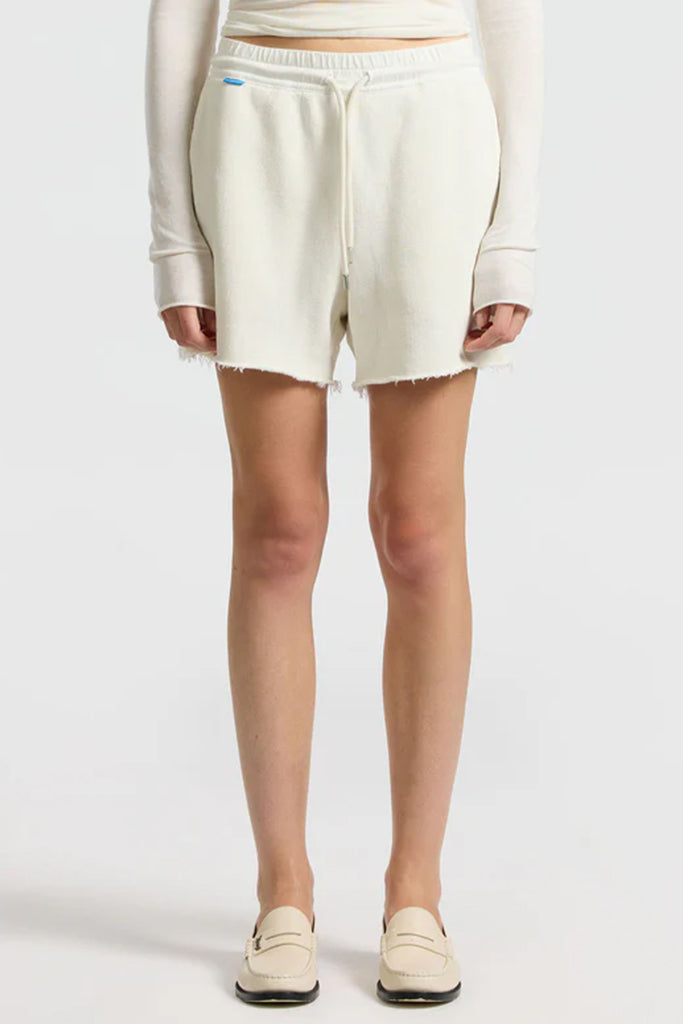 COTTON CITIZEN Vintage Bone Boston Shorts - Women's High Waisted Casual Summer Shorts for Travel, Beach & Everyday Wear