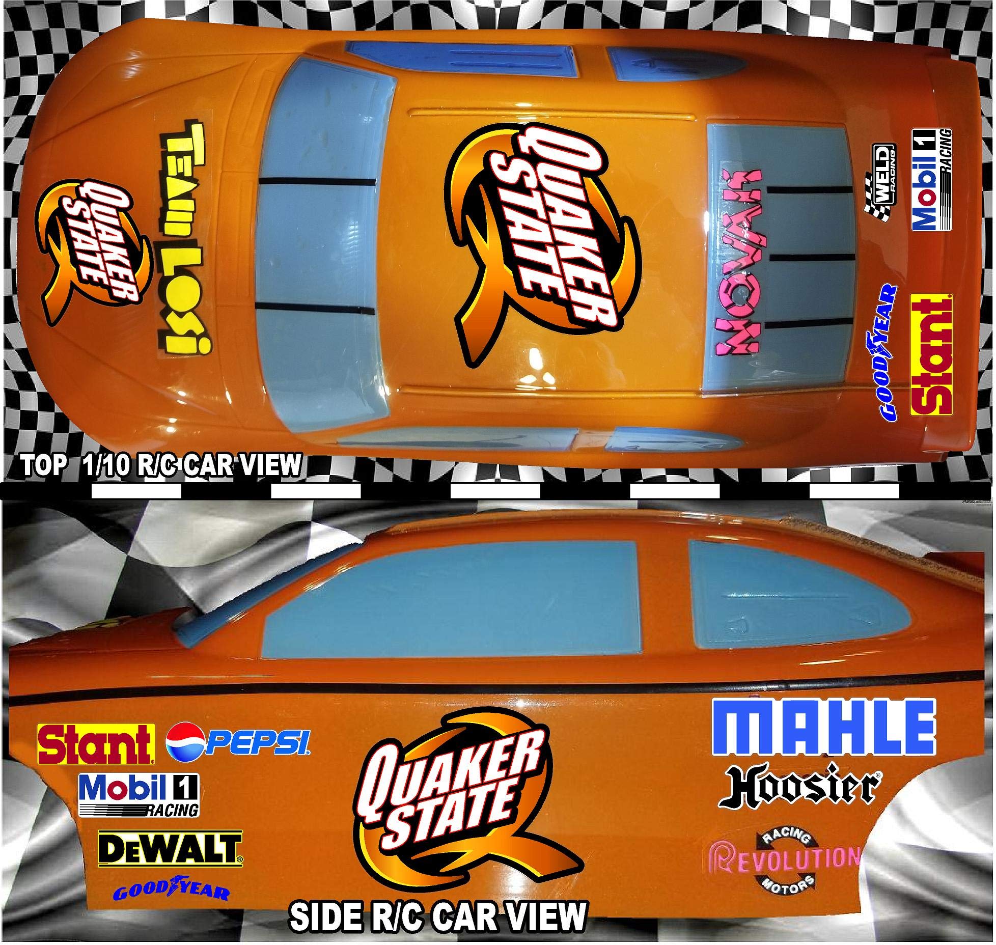 High-Quality White Vinyl Decal Sticker Sheet for 1/12 to 1/10 Scale RC Cars - Fast Racing Sponsor Design - Perfect for Lexan Body Customization | Ideal for RC Model Enthusiasts & Competitive Racing Scenes
