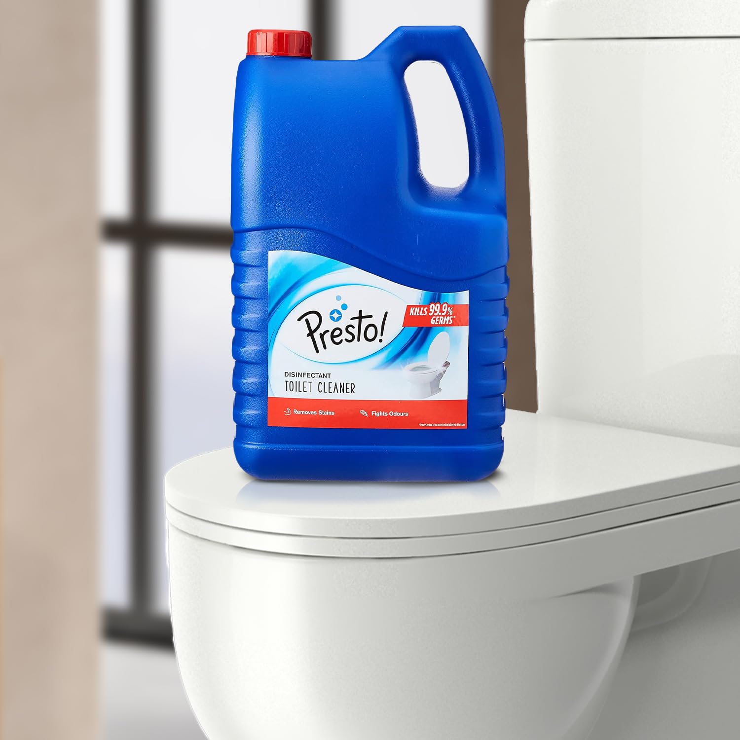 Presto! Disinfectant Toilet Cleaner - Kills 99.9% Germs & Bacteria | Original Formula | 5 Liter Refill | Safe for Septic Tanks | Ideal for Bathroom, Toilet & Household Cleaning