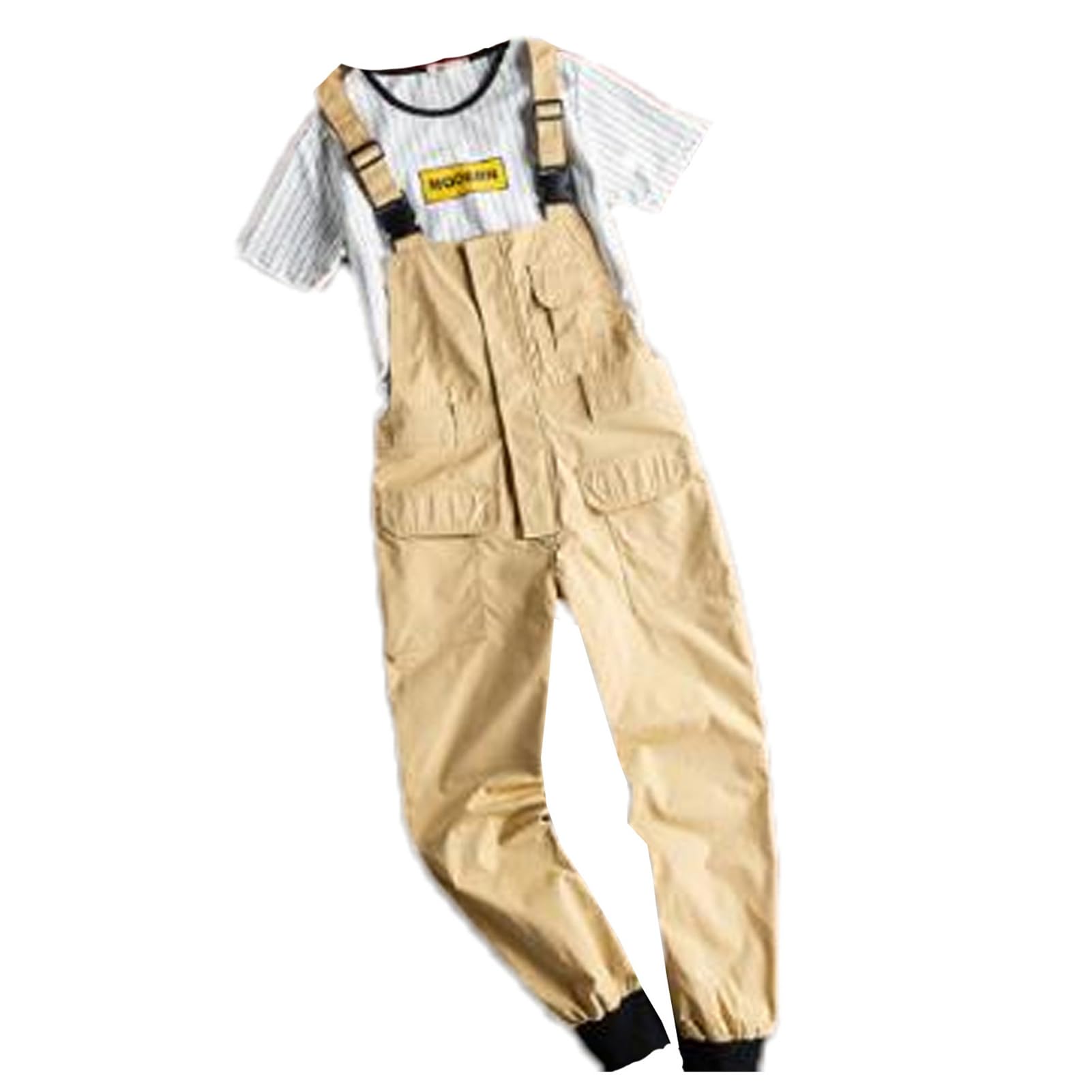 **Aoleaky Men's Streetwear Cargo Jumpsuit - Baggy Work Dungarees with Hip Hop Strap Pants for Casual & Urban Fashion | Perfect for Street Style, Workwear & Hip Hop Outfits**