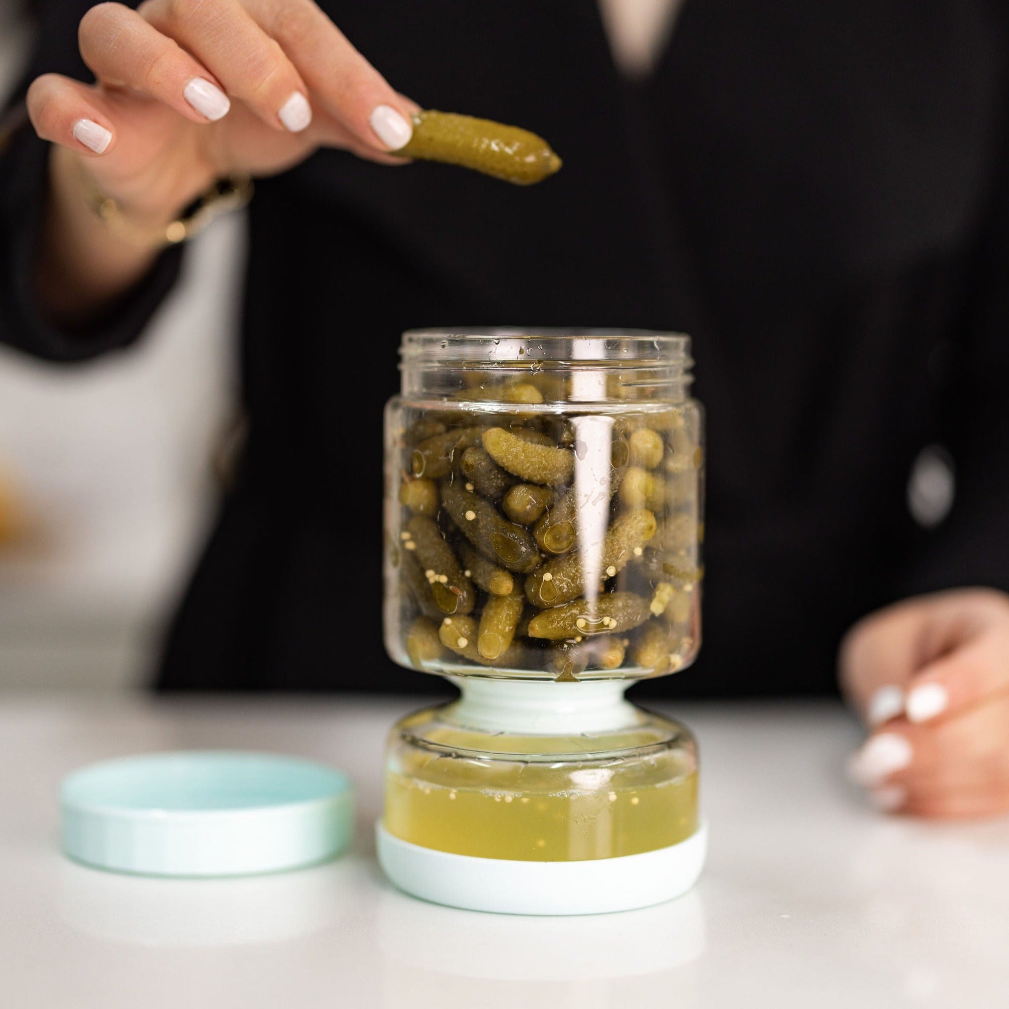 Premium Glass Pickle Jar with Airtight Lid - 32oz Mason Jar for Pickling, Canning & Food Storage - Perfect for Homemade Pickles, Jam, Spices & Kitchen Organization