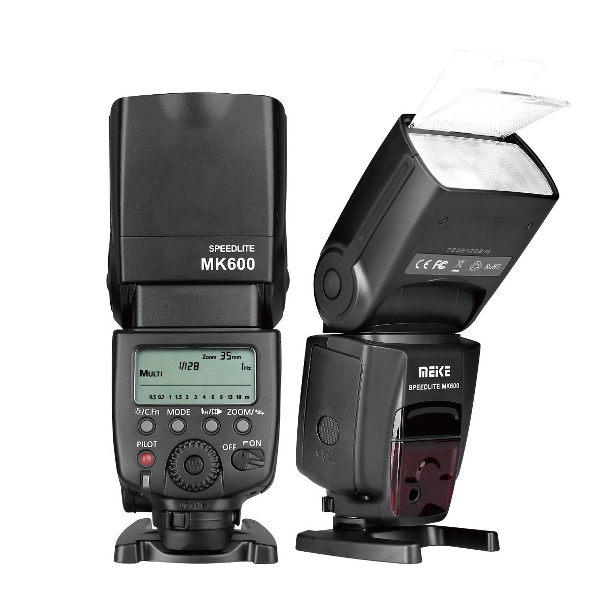 Meike MK600 High Speed Sync TTL Camera Flash for Canon DSLR (1300D/70D/6D/5DII/5DIII/7D/60D/550D/600D/650D/800D/4000D) - Professional Photography, Studio Lighting & Event Shooting