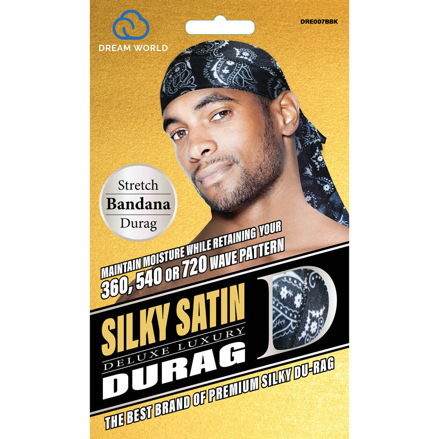 Premium Silky Satin Durag for Men & Women - Soft & Breathable Hair Protection - Sleep, Waves, Braids, Locs - Black, Red, Blue & More Colors Available - Perfect for Nighttime Hair Care & Styling