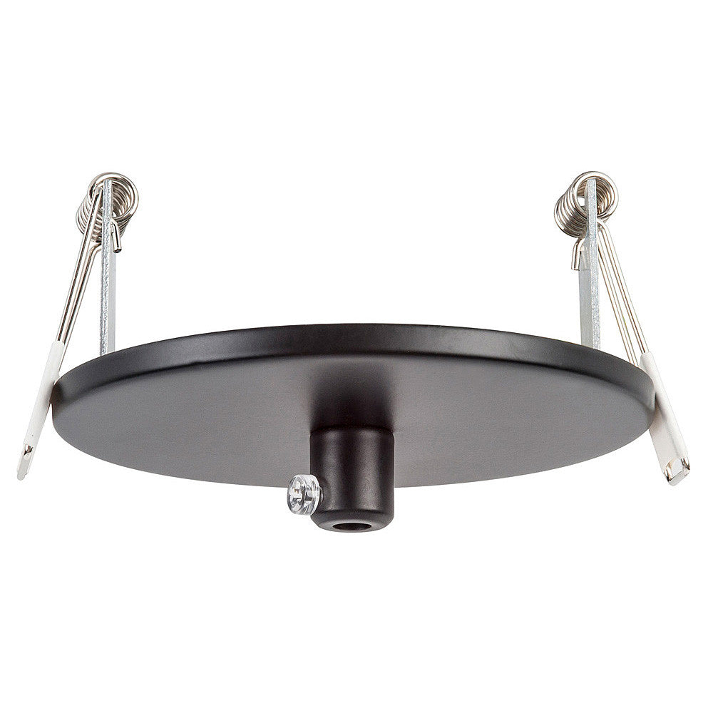 100mm Recessed Round Single Canopy Light Fixture - Black with 90mm Cutout for Ceiling Installation | Perfect for Kitchen, Bathroom, and Hallway Lighting
