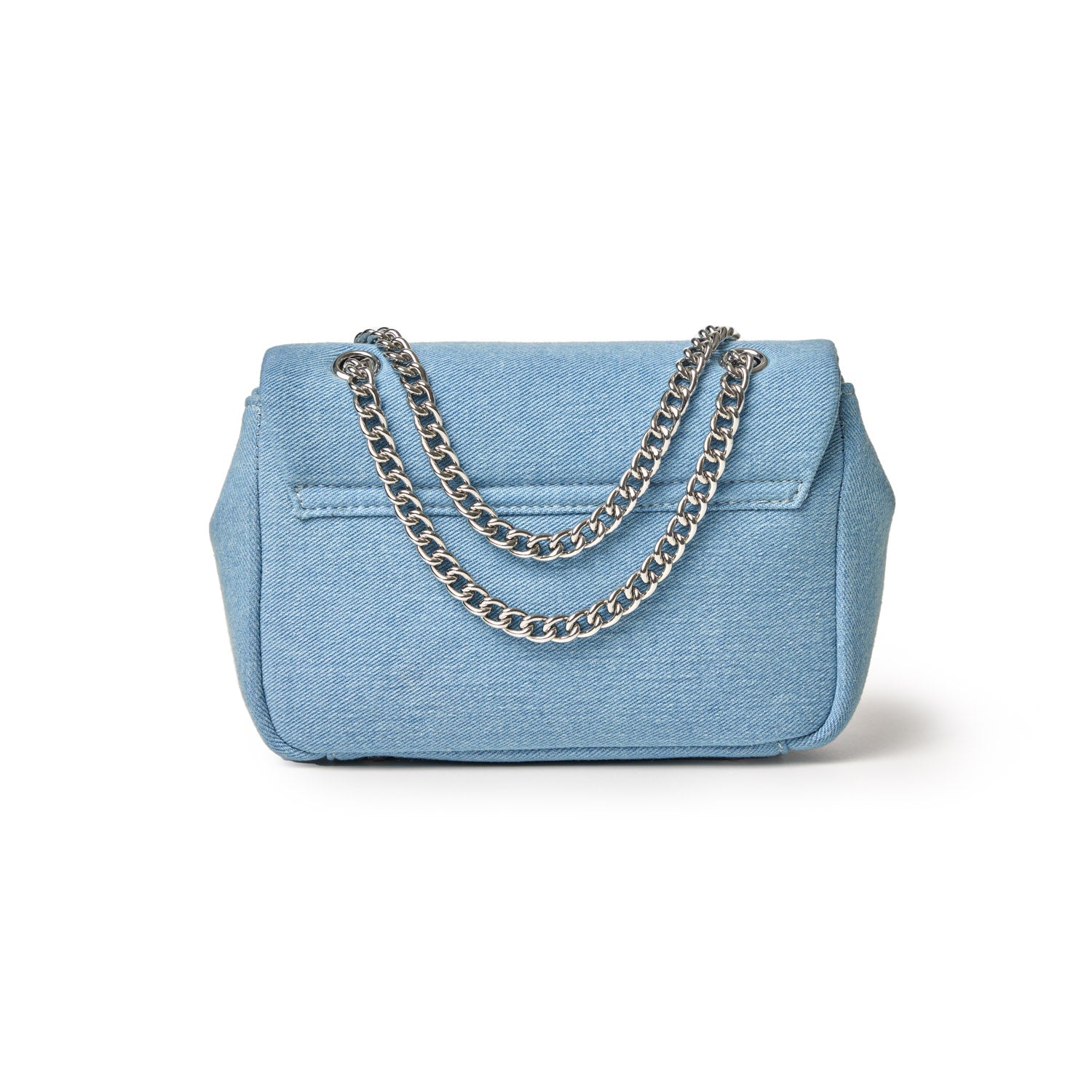 Mini Denim Silver Flap Bag - Stylish Crossbody Purse for Women, Trendy Fashion Accessory for Daily Use, Parties & Travel