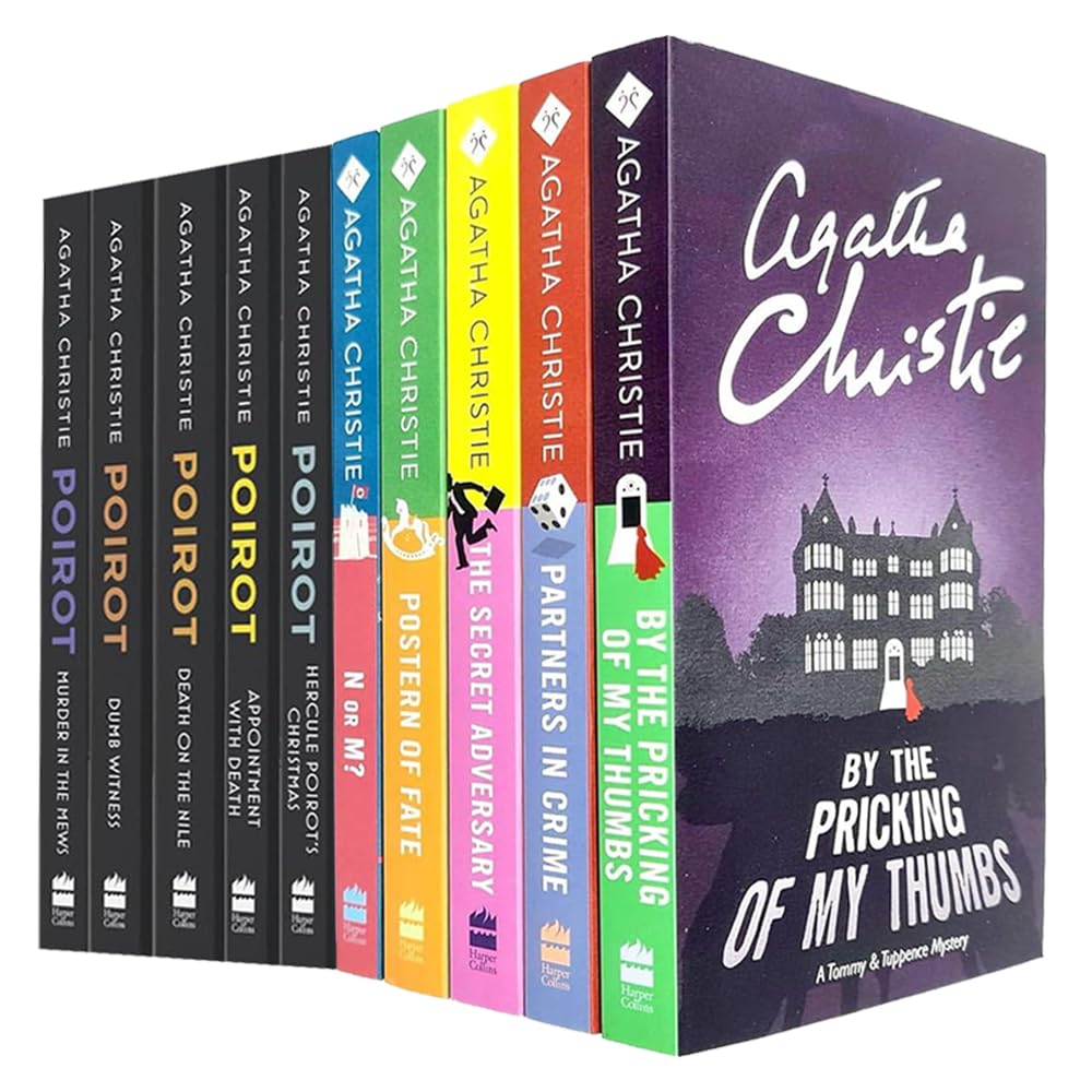 Agatha Christie Hercule Poirot & Tommy and Tuppence Series Collection - 10 Mystery Books Set - Perfect for Crime Fiction Lovers & Book Club Discussions