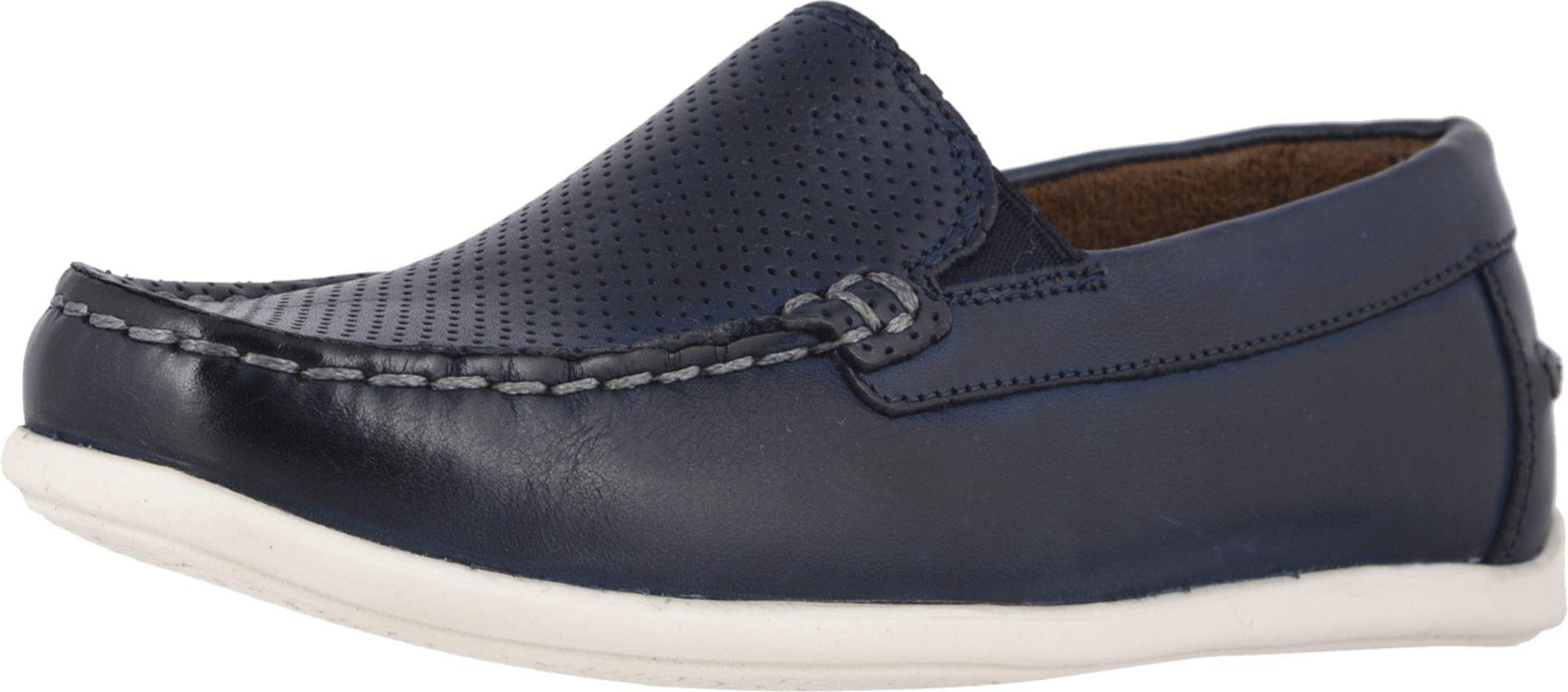 Florsheim Jasper Perf Venetian Loafers for Boys - Comfortable & Stylish Toddler/Little Kid/Big Kid Shoes for School, Parties & Casual Wear