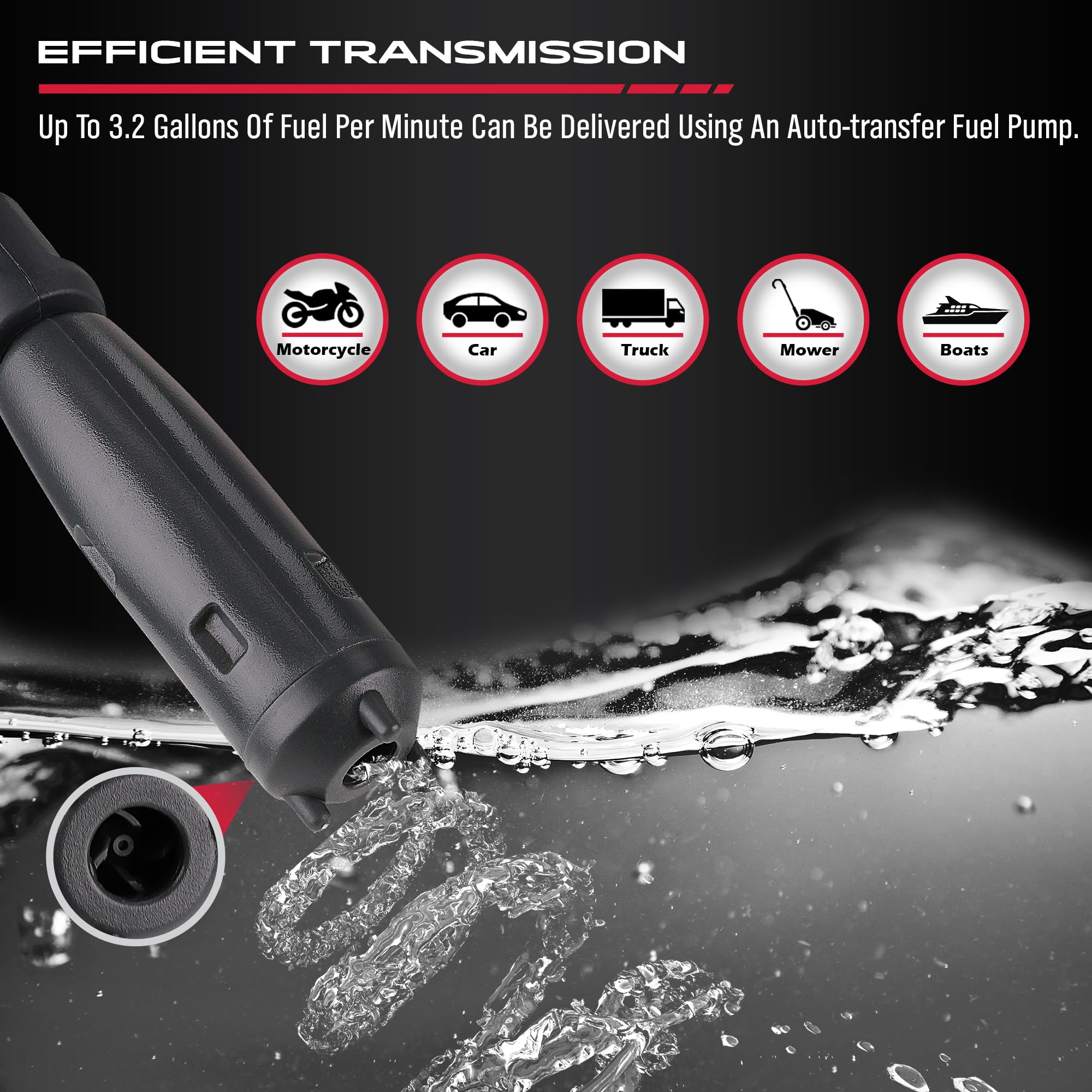 Battery Powered Fuel Transfer Pump with Auto-Stop Sensor - 51