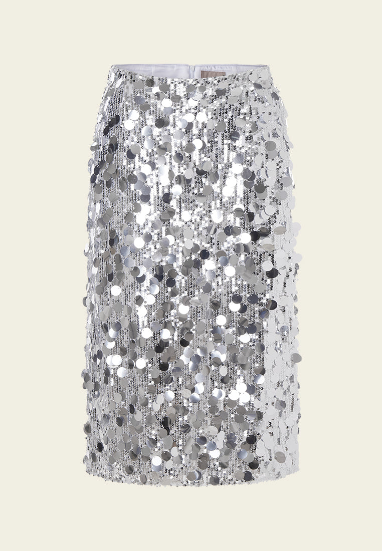 Elegant Slit Detail Party Midi Skirt for Women - Perfect for Night Out, Club, Wedding & Special Occasions