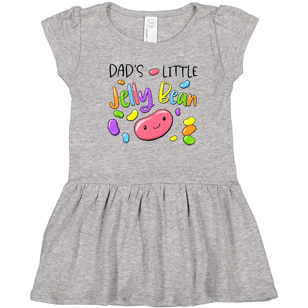 Inktastic Dads' Little Jellybean Cute Easter Candy Toddler Dress - Adorable Baby Girl Outfit for Easter Sunday, Family Photos & Spring Celebrations