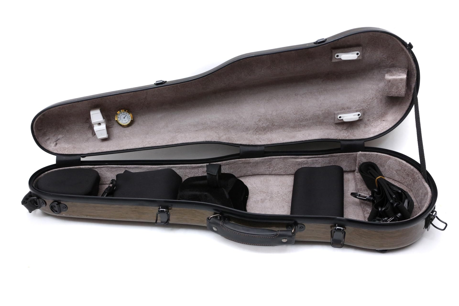 Premium 4/4 Full Size Carbon Fiber Violin Case - Durable Hard Shell Travel Case with Shoulder Straps & Cello-Style Design (Bronze) | Perfect for Professional Musicians, Air Travel & Outdoor Performances