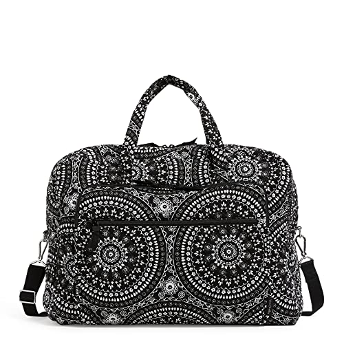 Vera Bradley Women's Cotton Grand Weekender Travel Bag - Large Overnight Duffel with Pockets, Perfect for Weekend Getaways, Business Trips & Gym Use