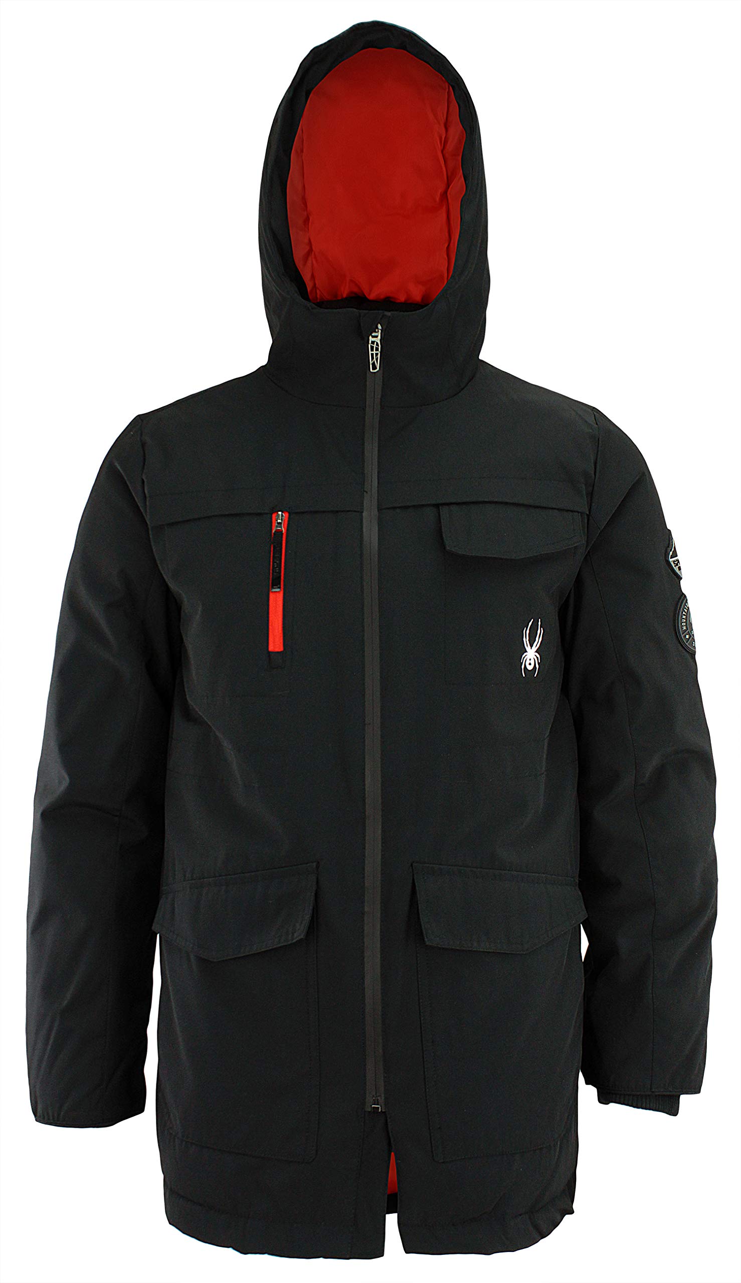 Spyder Men's Waterproof Insulated Parka Coat - Winter Warm Windproof Jacket for Outdoor Activities, Skiing & Snowboarding