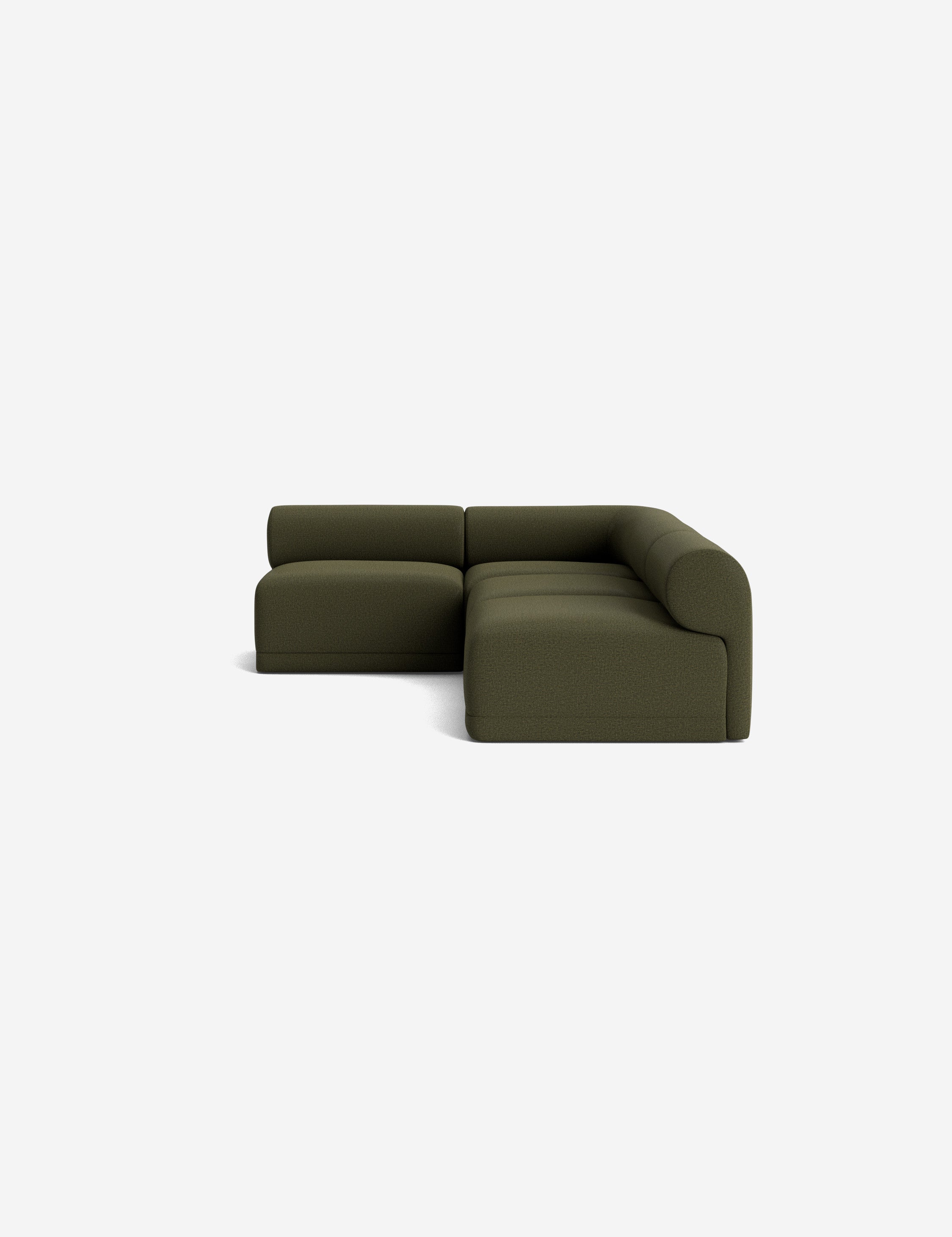 Modern Carson Sectional Sofa Set - 3-Piece L-Shaped Couch with Reversible Chaise, Soft Fabric Upholstery for Living Room, Family Room & Apartment - Comfortable & Stylish Home Furniture