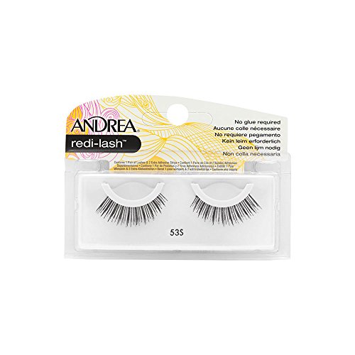 Andrea False Redi-Lash Strip Lashes - Self-Adhesive Eyelash Extensions (53S) for Natural Volume & Effortless Application | Perfect for Parties, Weddings & Everyday Glam