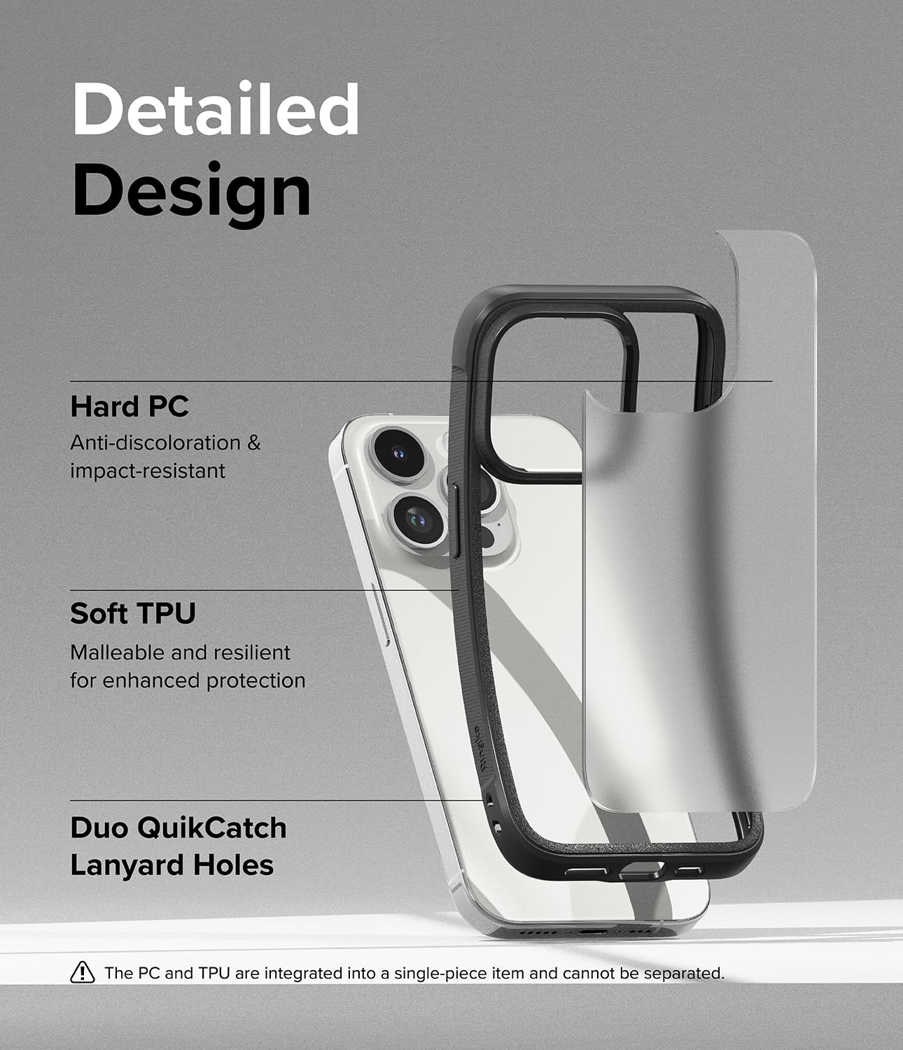Ringke Fusion Bold iPhone 15 Pro Max Case - Shockproof Translucent Matte Black Cover with Anti-Yellowing & Anti-Fingerprint Coating | Durable Frame Design for Enhanced Grip Protection | Perfect for Outdoor Activities, Work & Daily Use