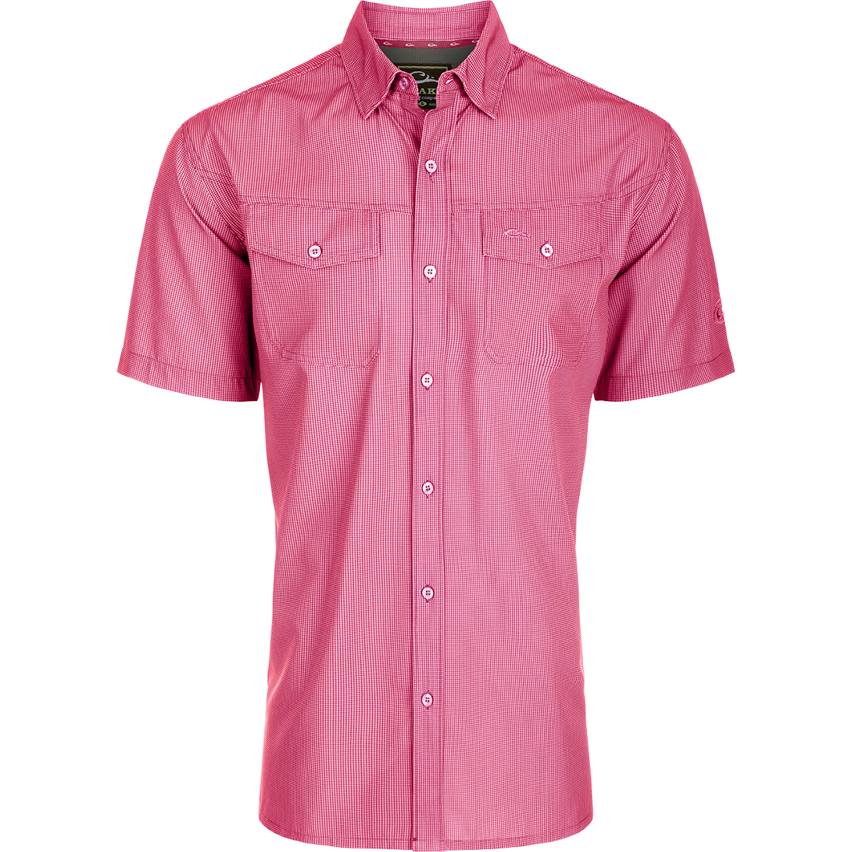 Men's Traveler's Check Short Sleeve Button Down Shirt - Lightweight Wrinkle-Resistant Casual Shirt for Business Travel & Summer Vacations