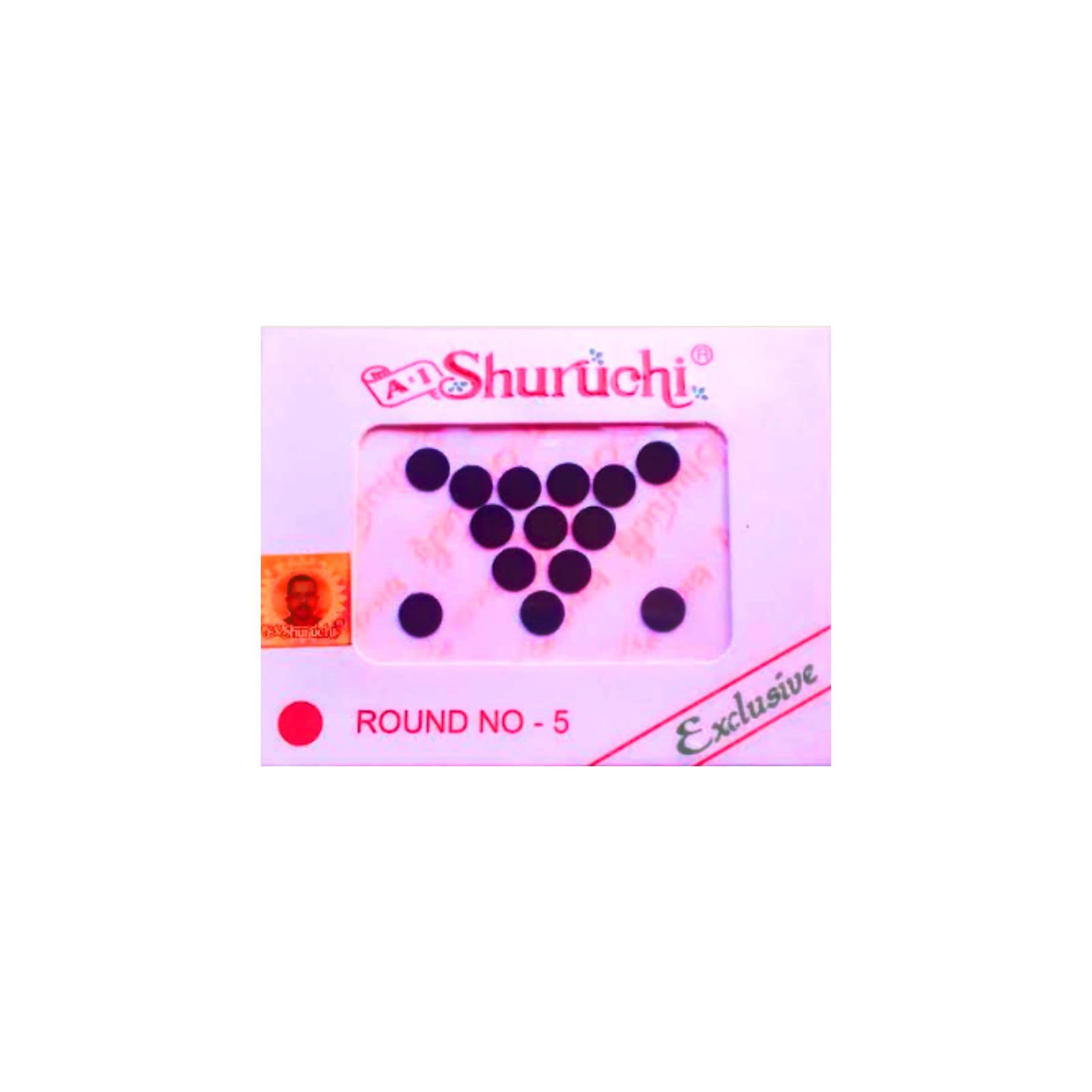 Dark Blue Round Plain Sticker Bindi for Women & Girls - Medium Size Round No.5 - Pack of 12 - Perfect for Festivals, Weddings & Traditional Outfits