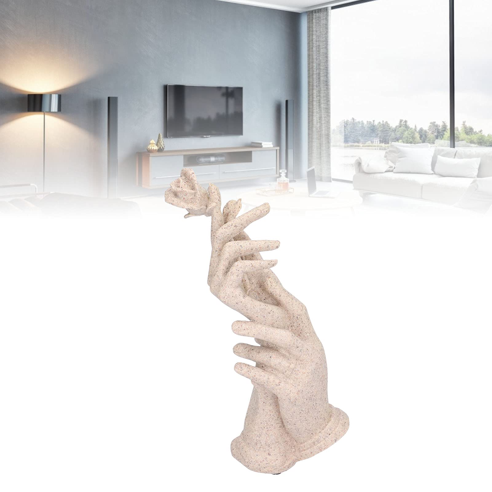 Handmade Resin Sculpture - 3.9x4.7x11.0 Inch Small Decorative Art Piece for Home & Office | Perfect Gift for Friends & Lovers | Study Room & Living Room Decor | Zen Meditation & Bookshelf Display